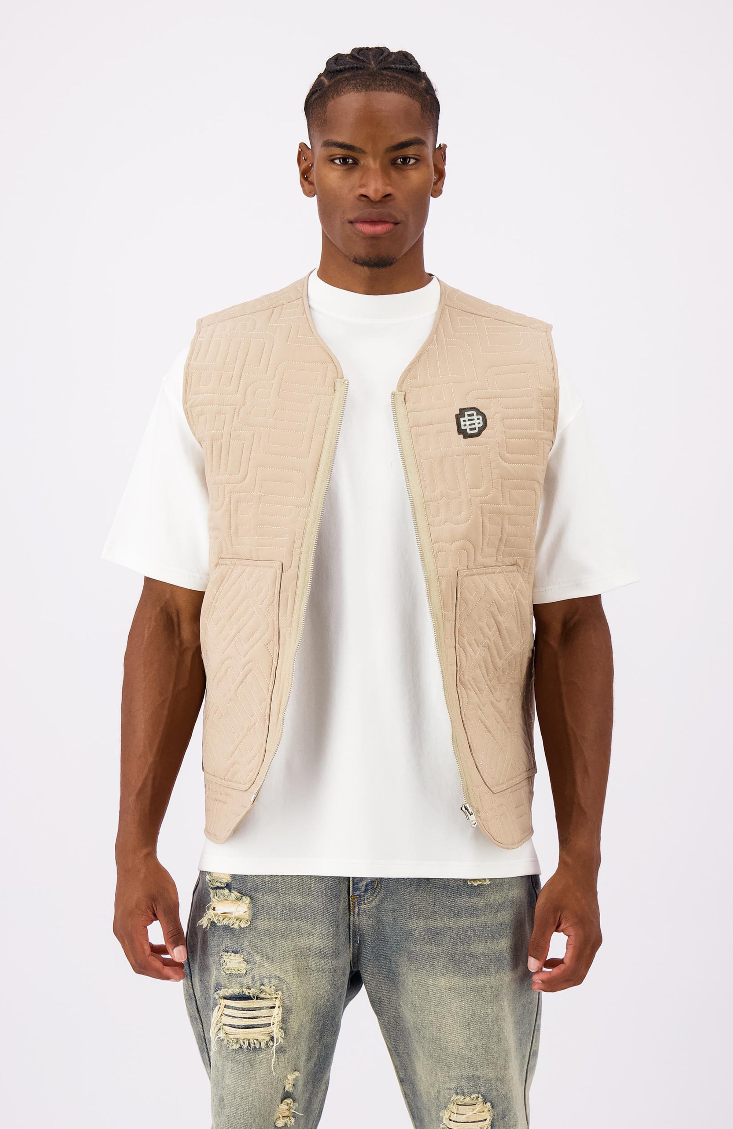 MONOGRAM QUILTED VEST | Bruin