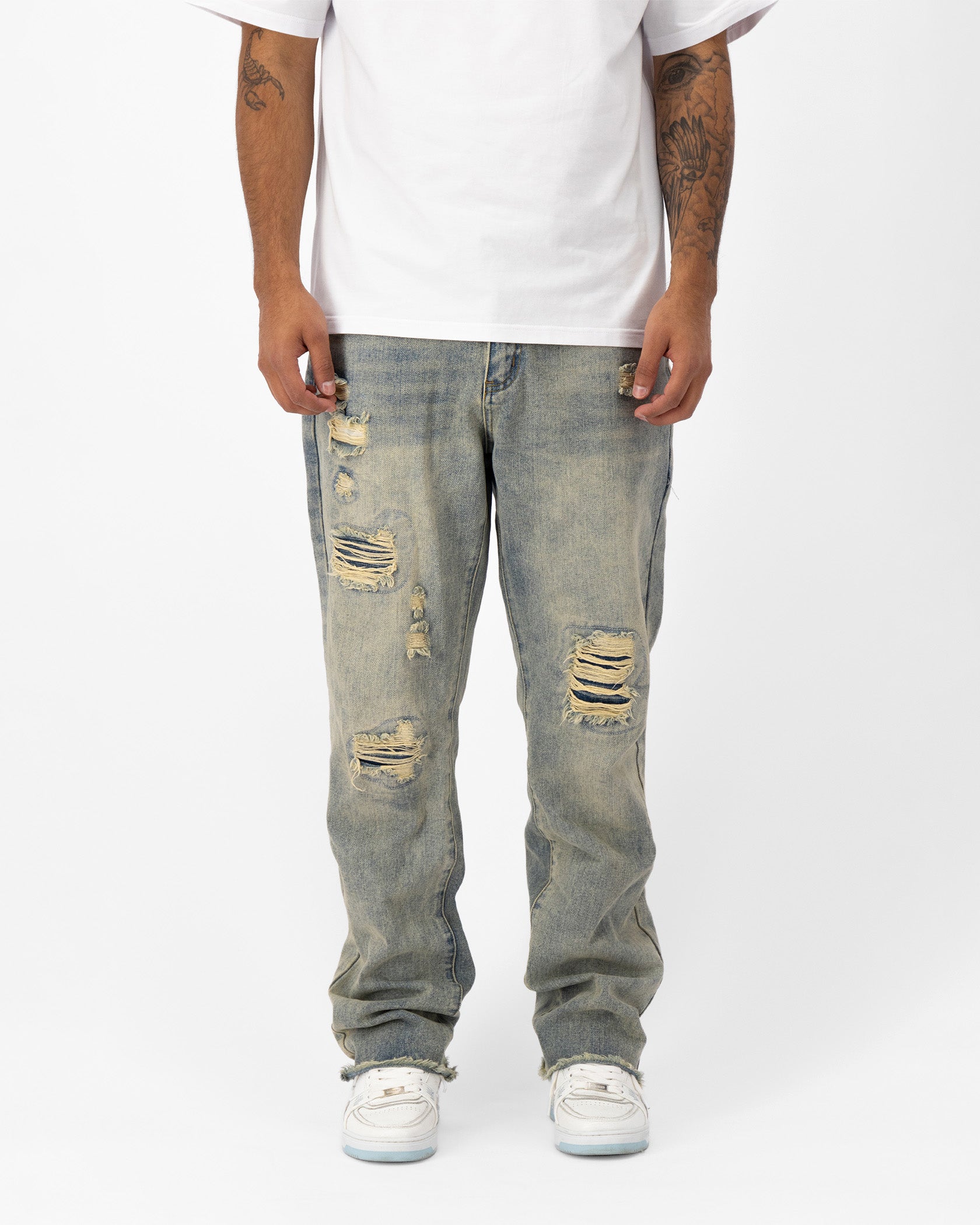 DISTRESSED DENIM | Blauw