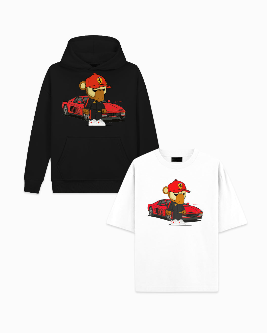 2 PACK - Febbari T-HIRT & HOODIE | ZWART