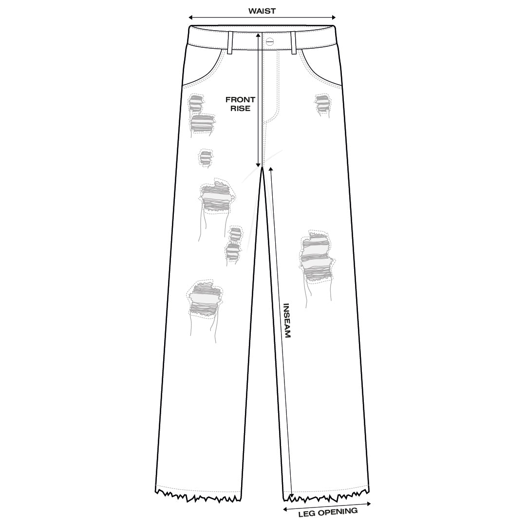 Losse Distressed Denim