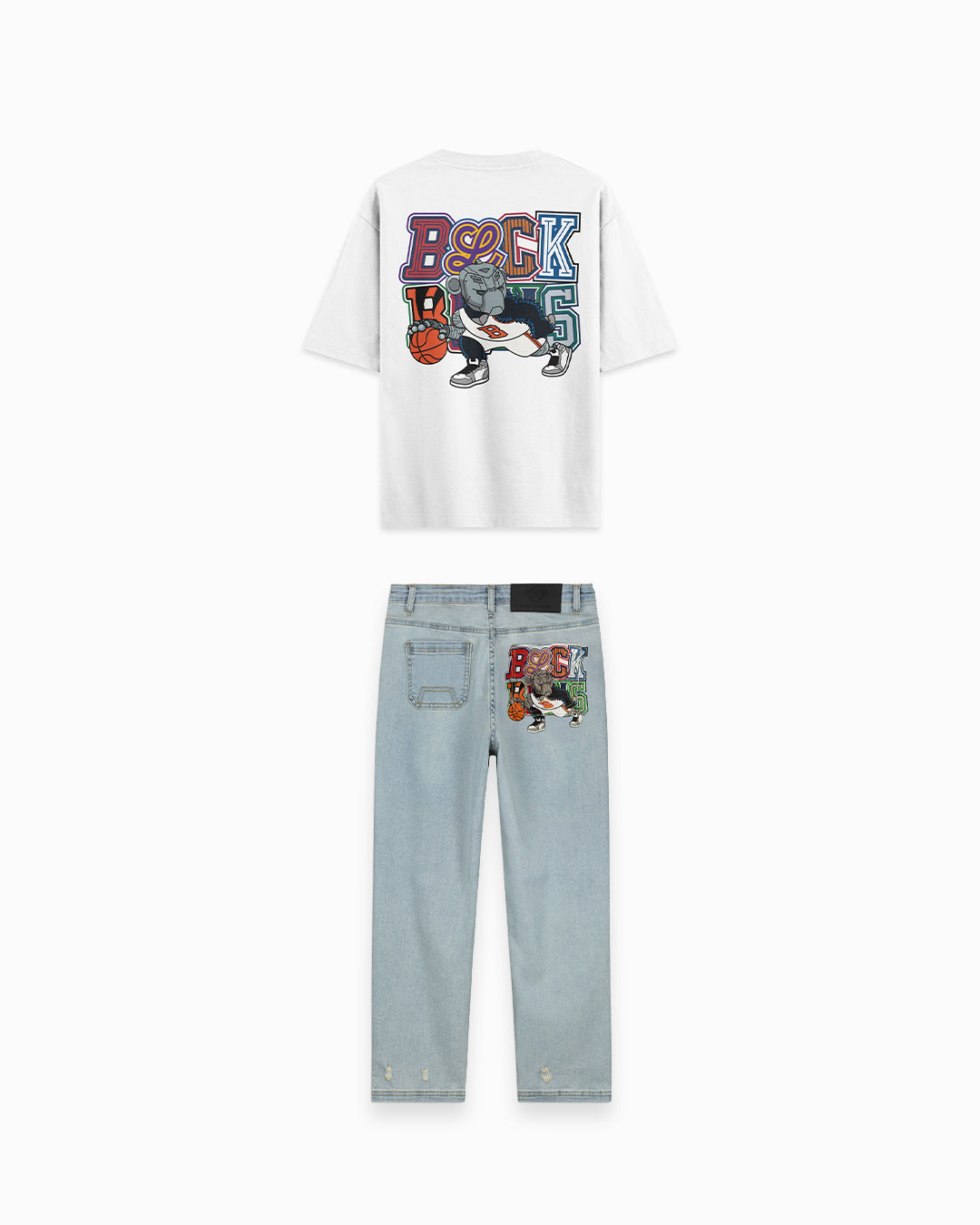 KIDS DRIBBLE T-SHIRT SET | Wit