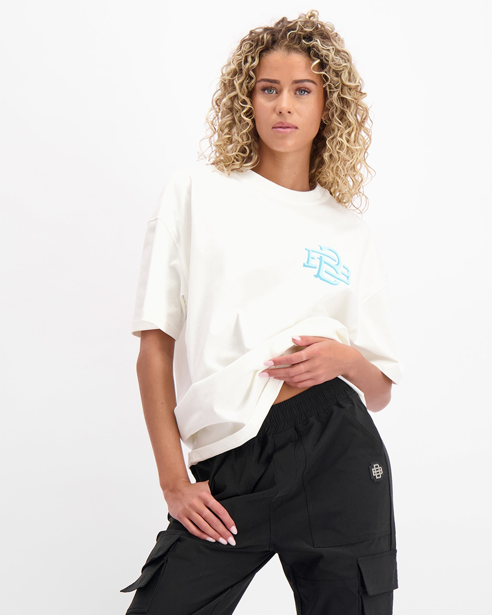 BLOCK MONOGRAM  T-SHIRT | Wit