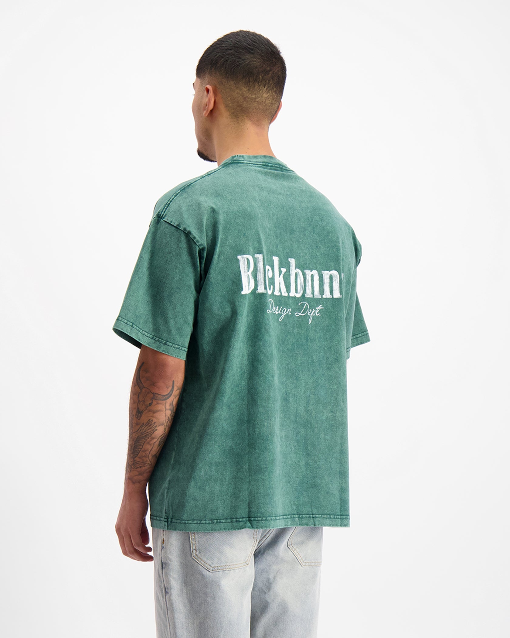 BRUSH T-SHIRT | Donkergroen