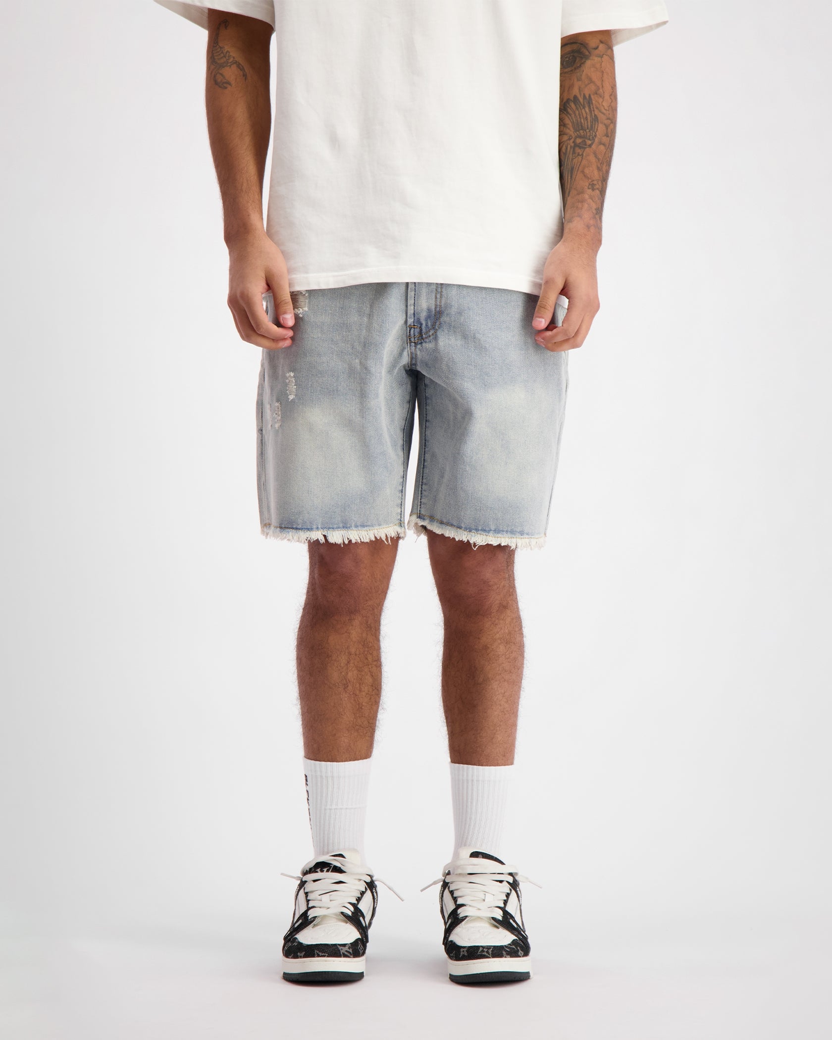 CUT OFF  DENIM SHORTS | Lichtblauw