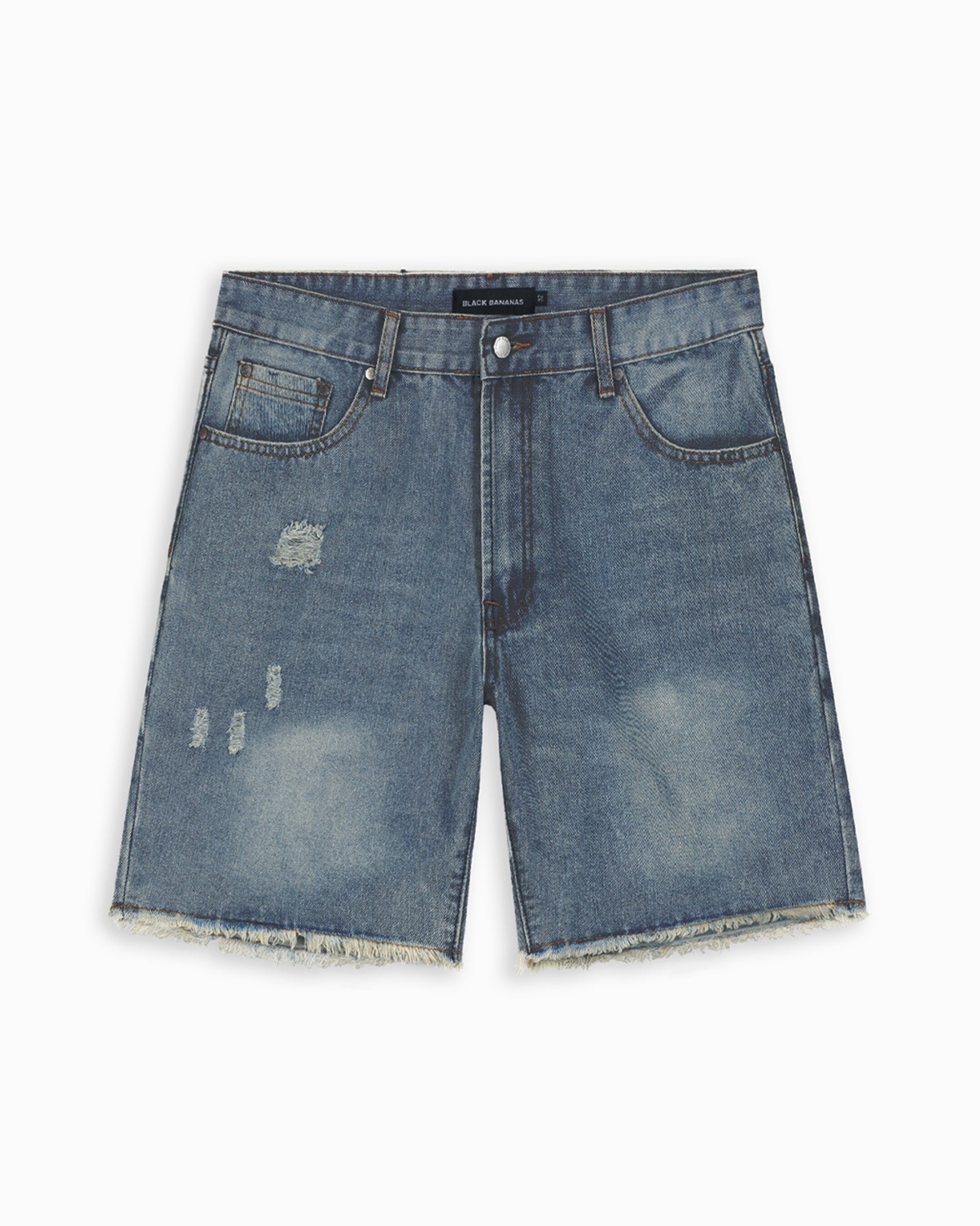 CUT OFF  DENIM SHORTS | Donkerblauw