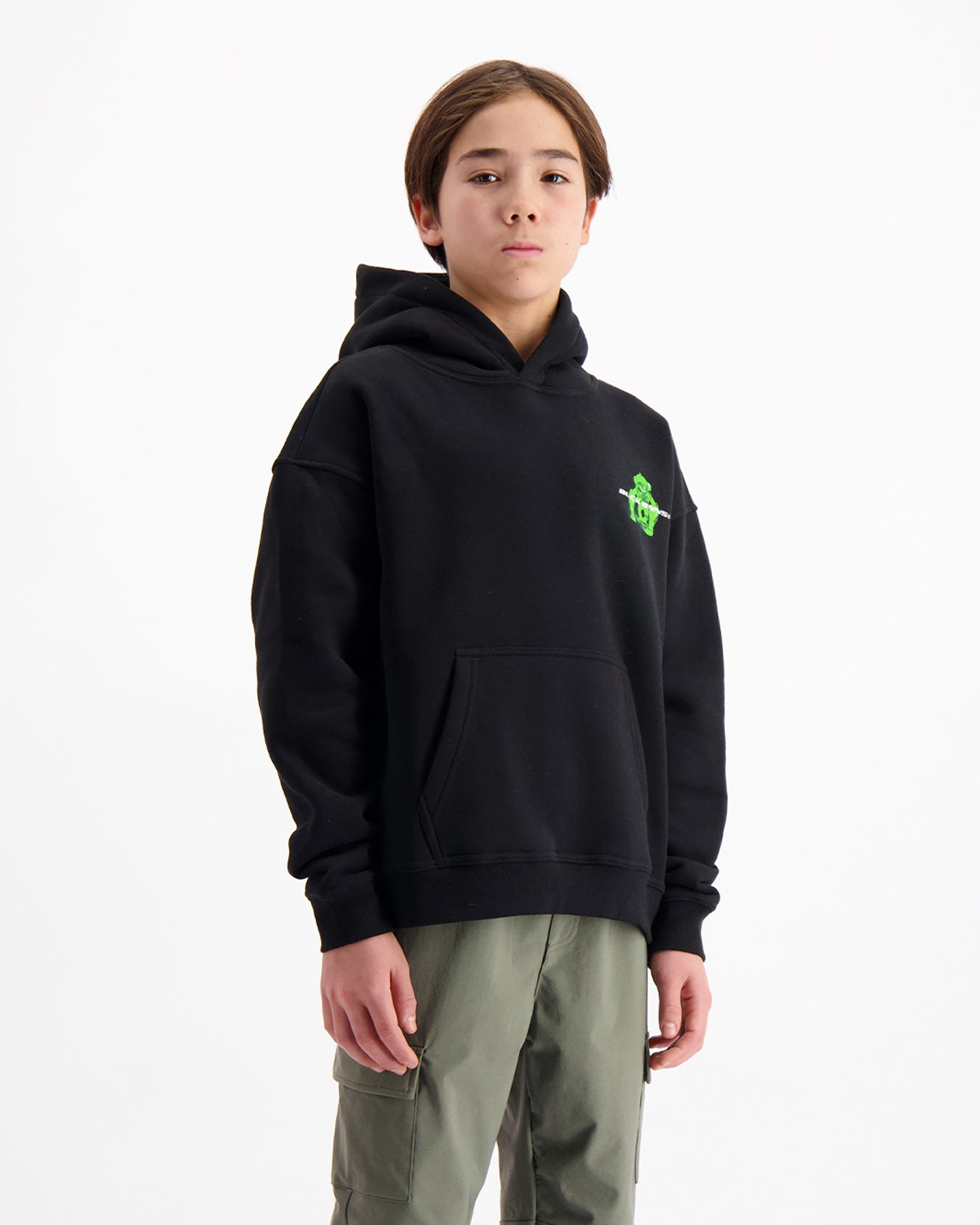 KIDS ACTIE FIGUUR HOODIE | Zwart