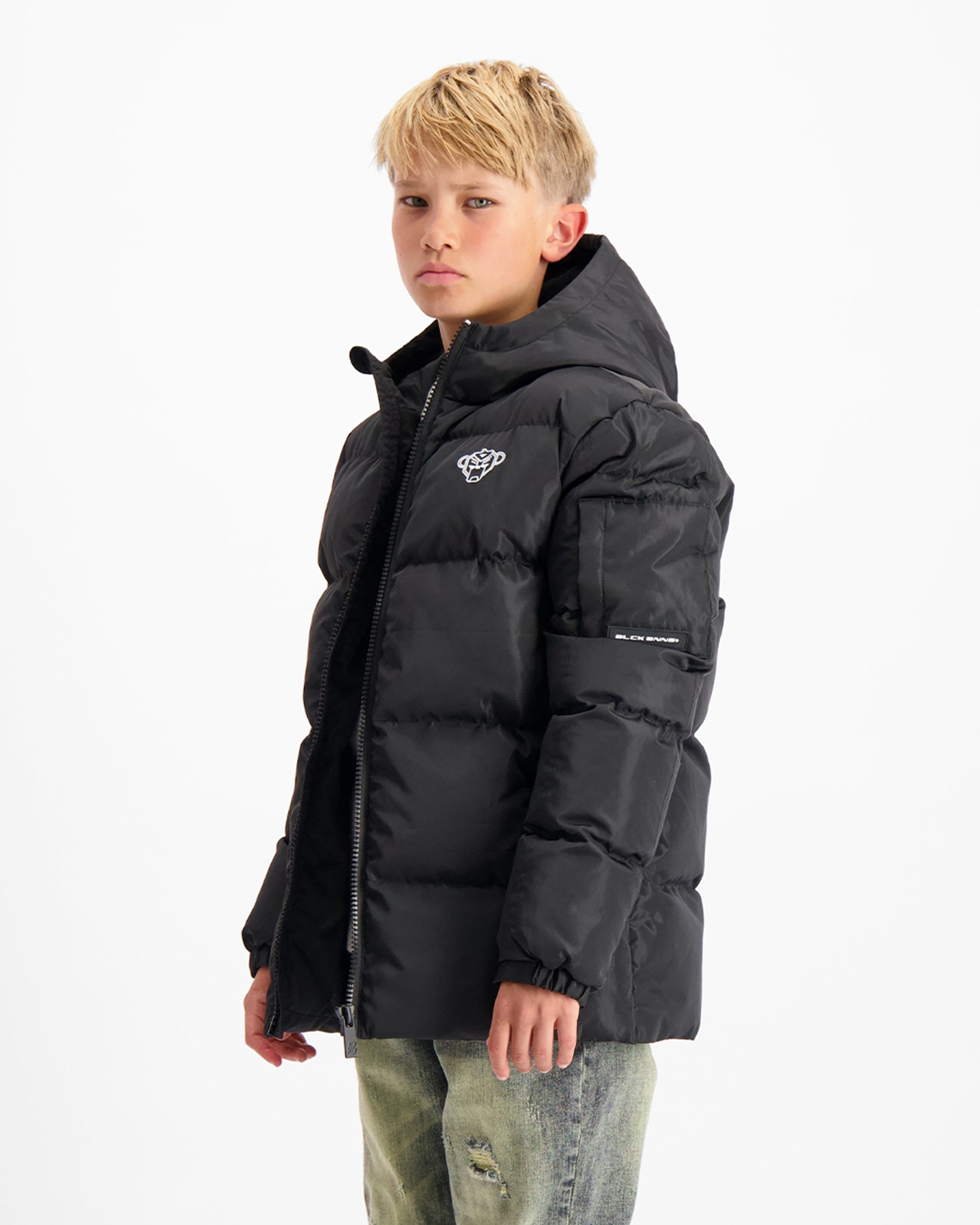 KIDS CONVOY PUFFER JACKET | Zwart