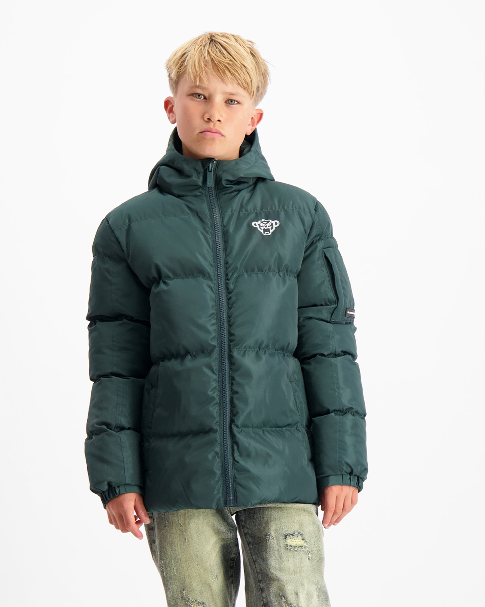 KIDS CONVOY PUFFER JACKET | Groen