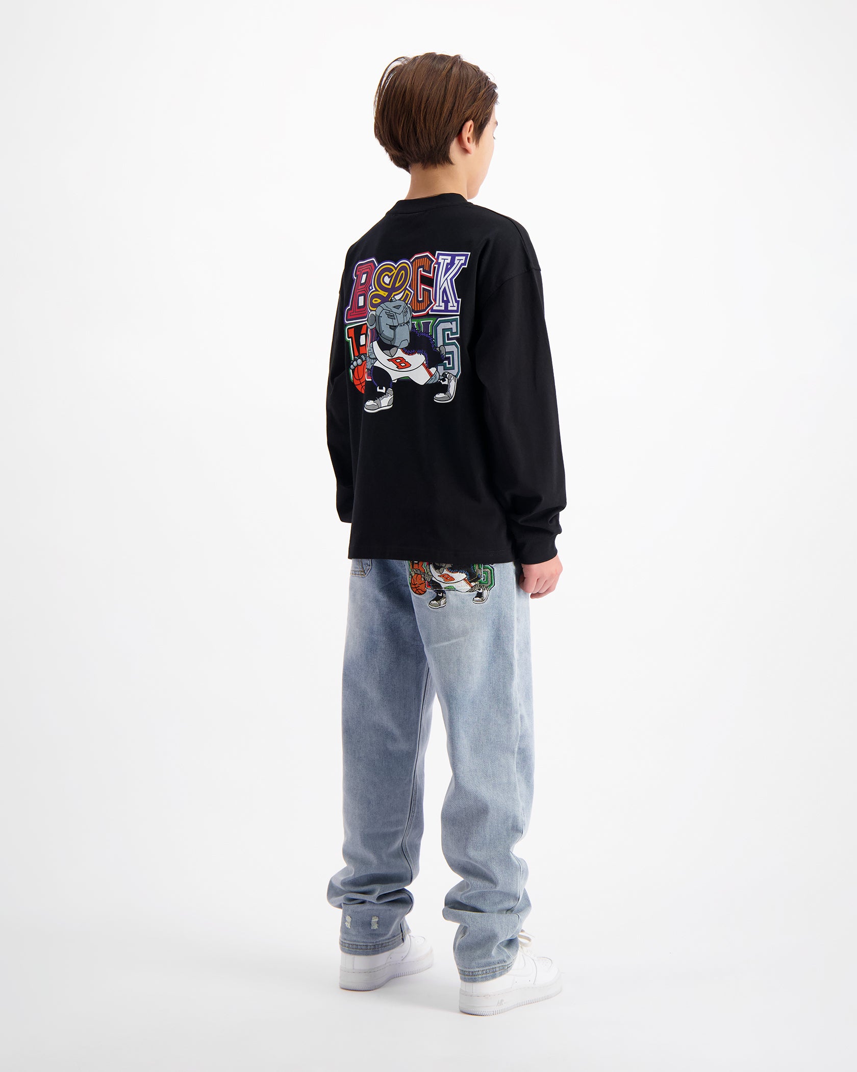 KIDS DRIBBLE LONGSLEEVE SET | Zwart