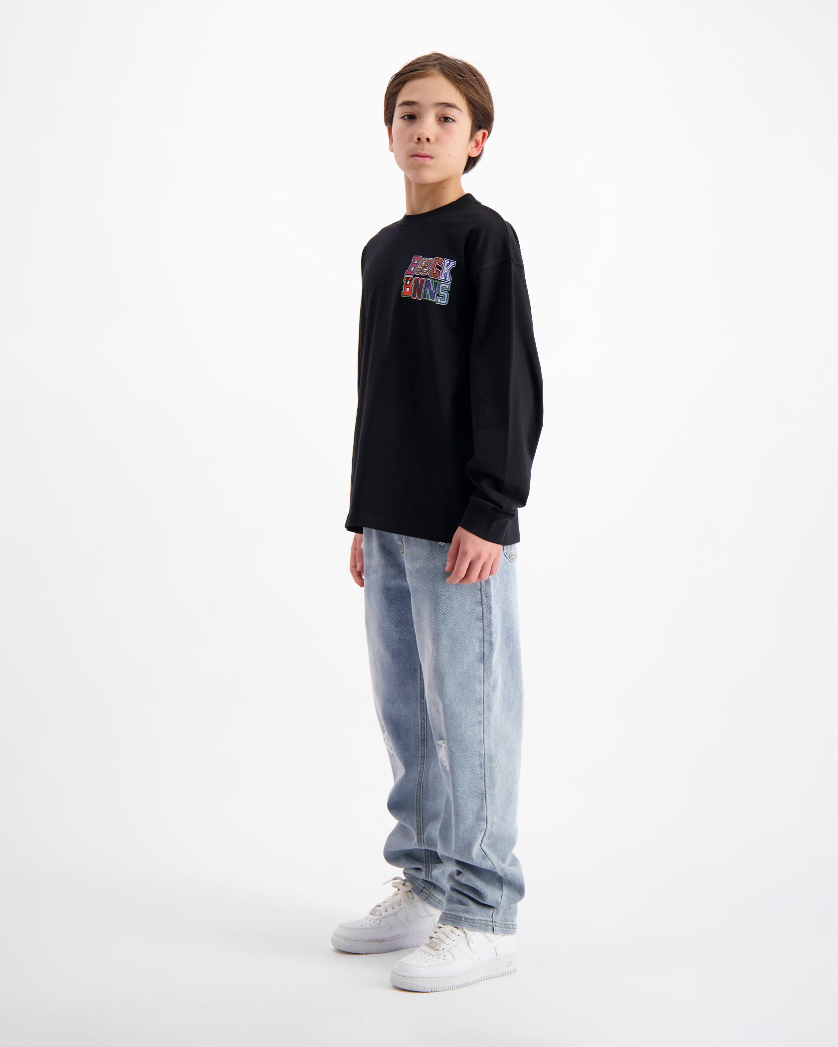 KIDS DRIBBLE LONGSLEEVE SET | Zwart