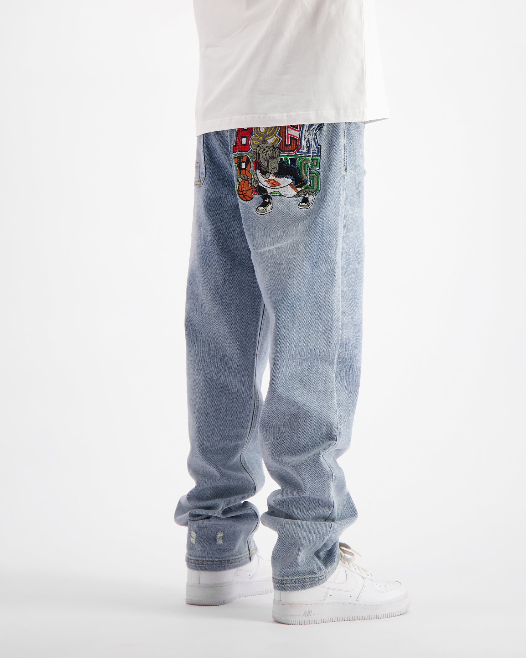 KIDS DRIBBLE STRAIGHT FIT DENIM | Lichtblauw