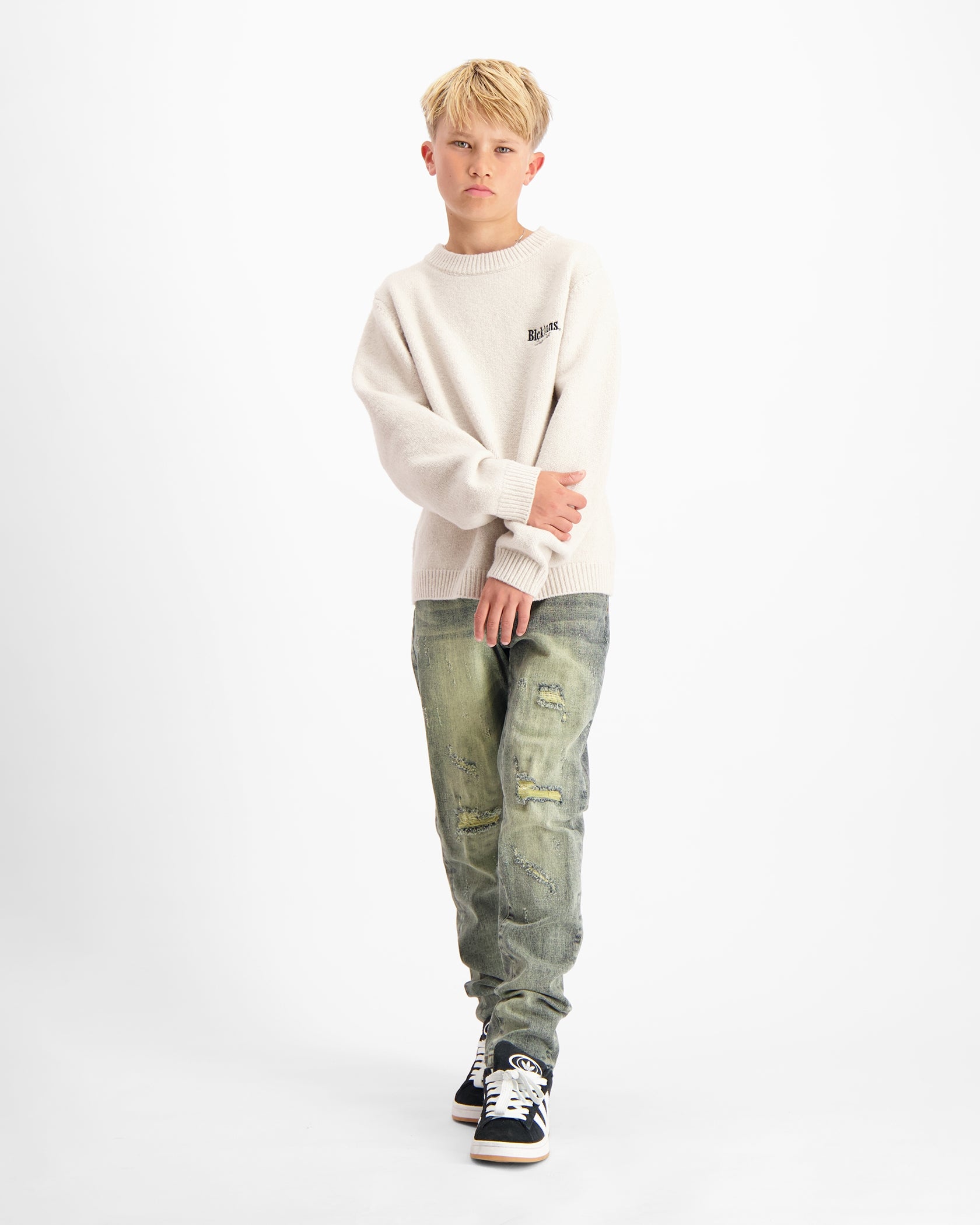 KIDS GEBONDEN SWEATER  Beige