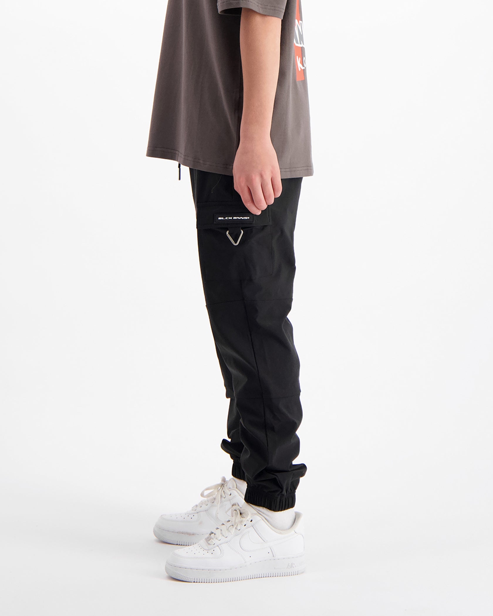 KIDS PLATE CARGO broek | Zwart