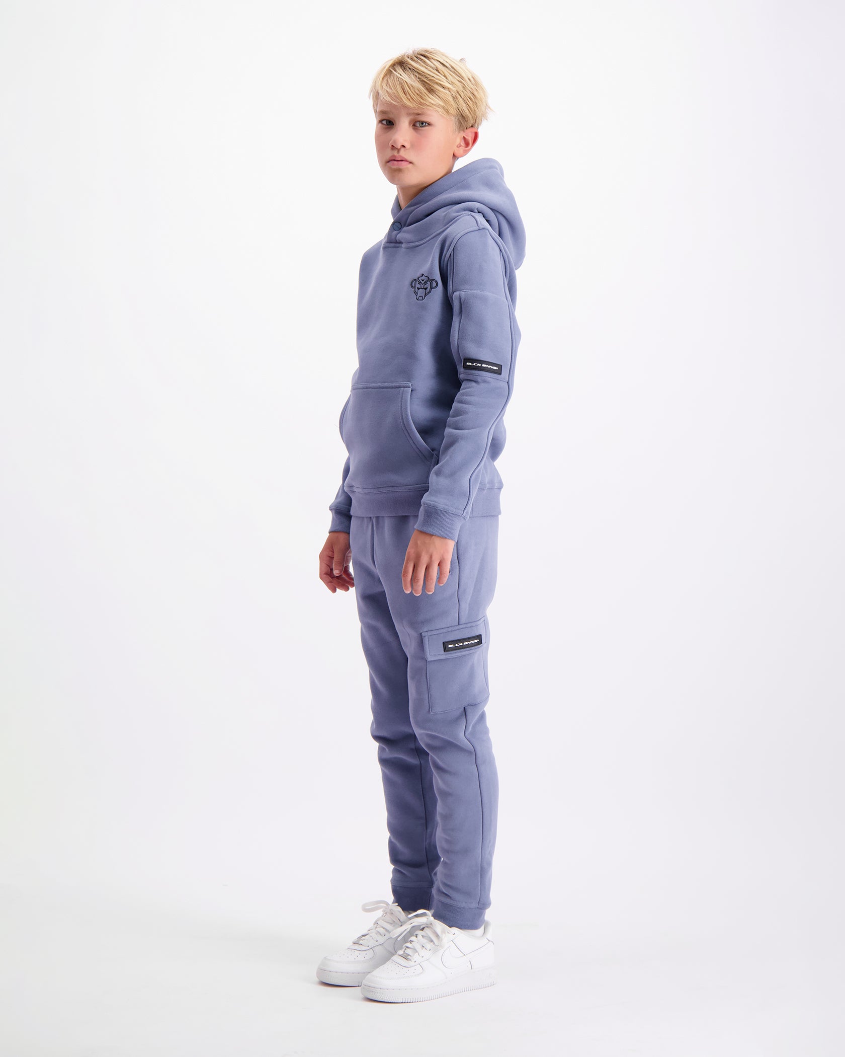 KIDS PLATE HOODIE SET | Blauw