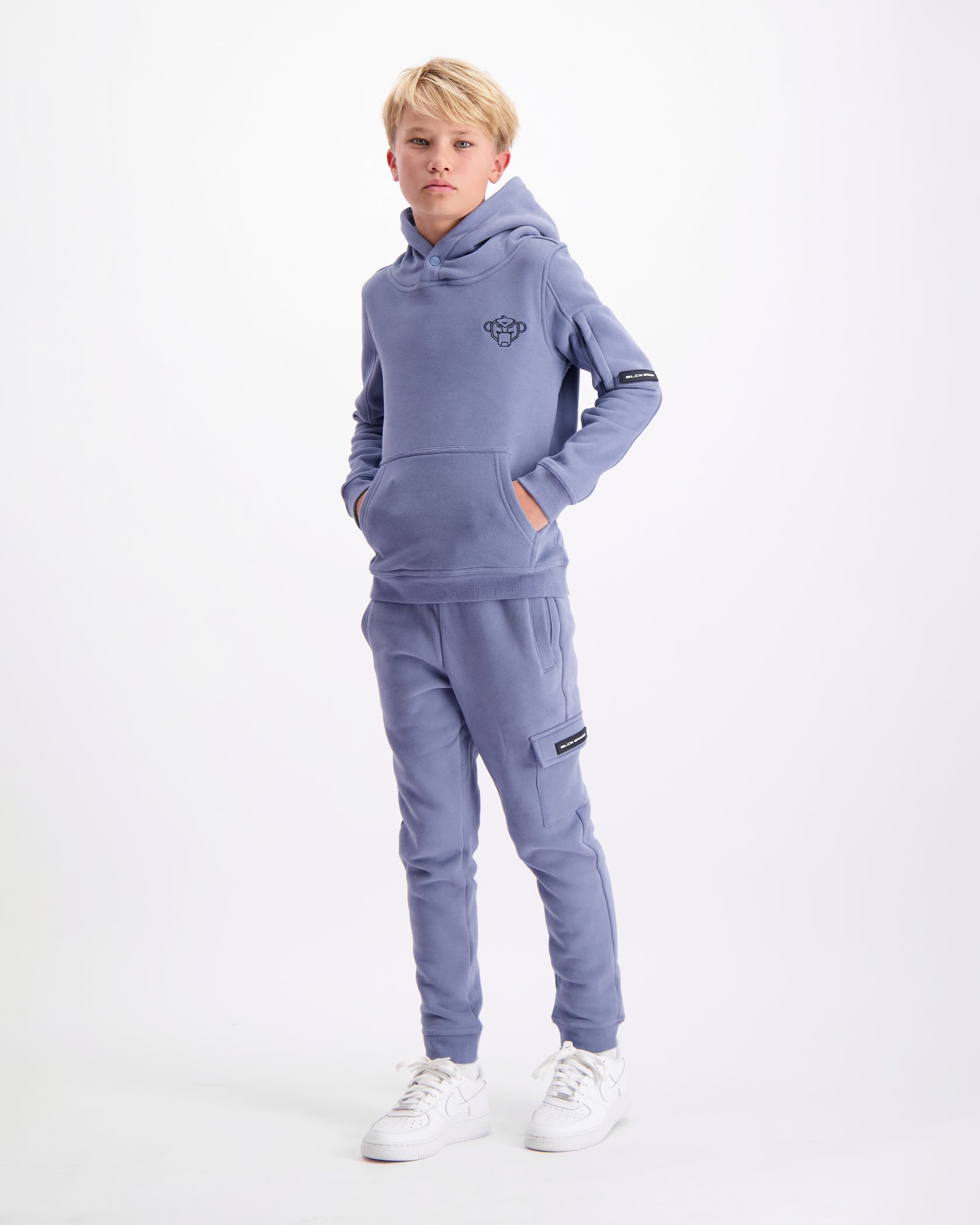 KIDS PLATE HOODIE SET | Blauw