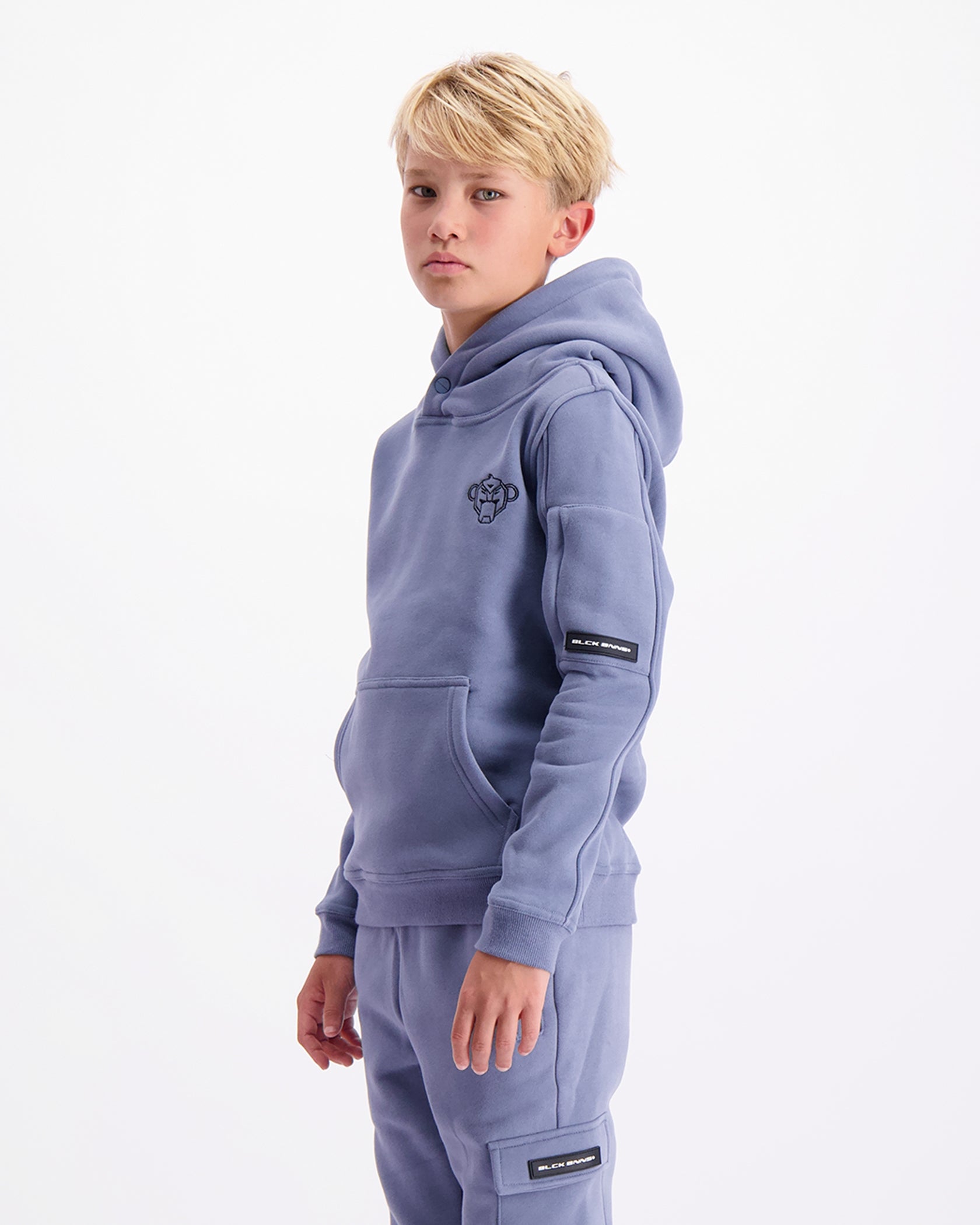 KIDS PLATE HOODIE | Blauw