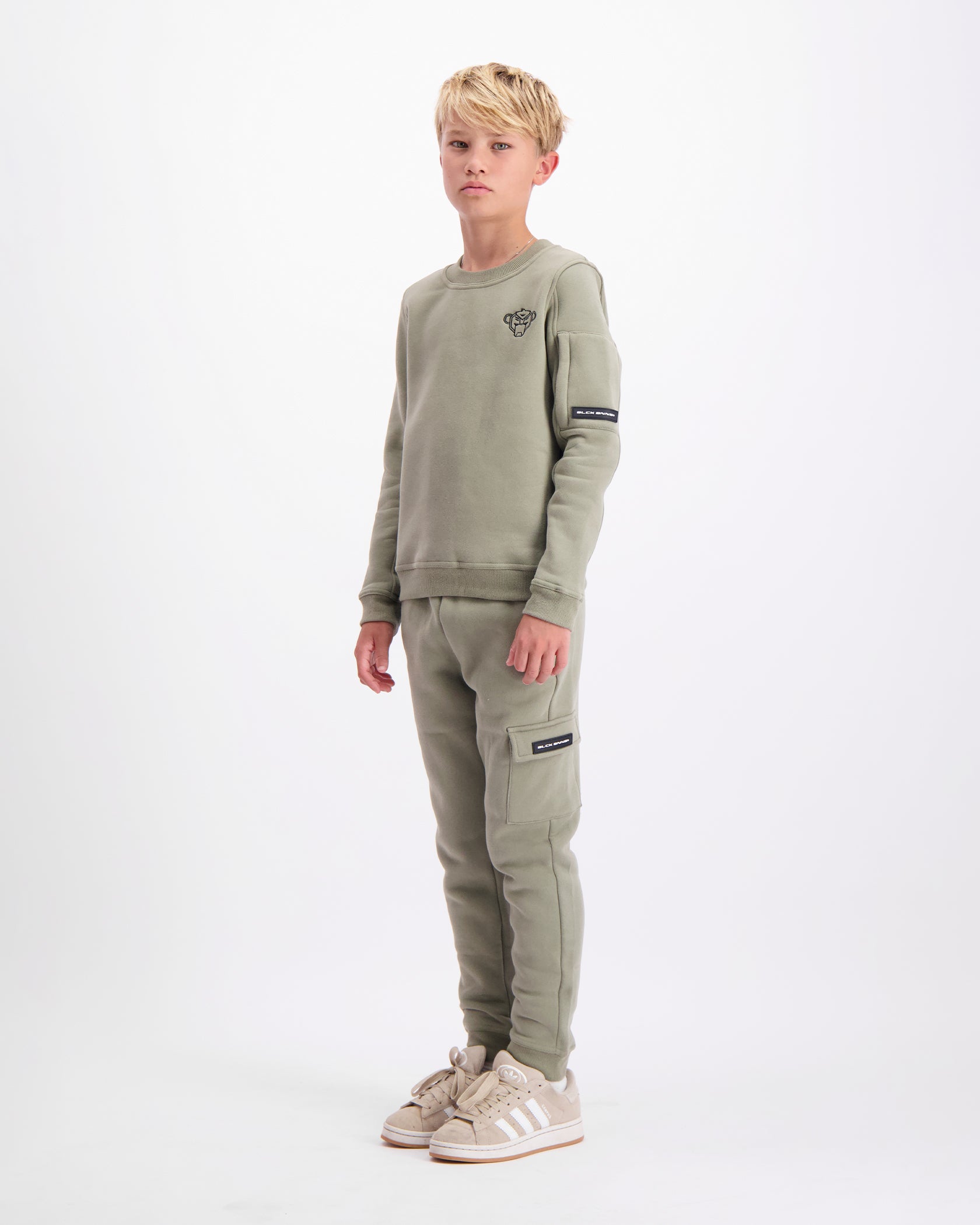 KIDS PLATE SWEATER SET | Groen
