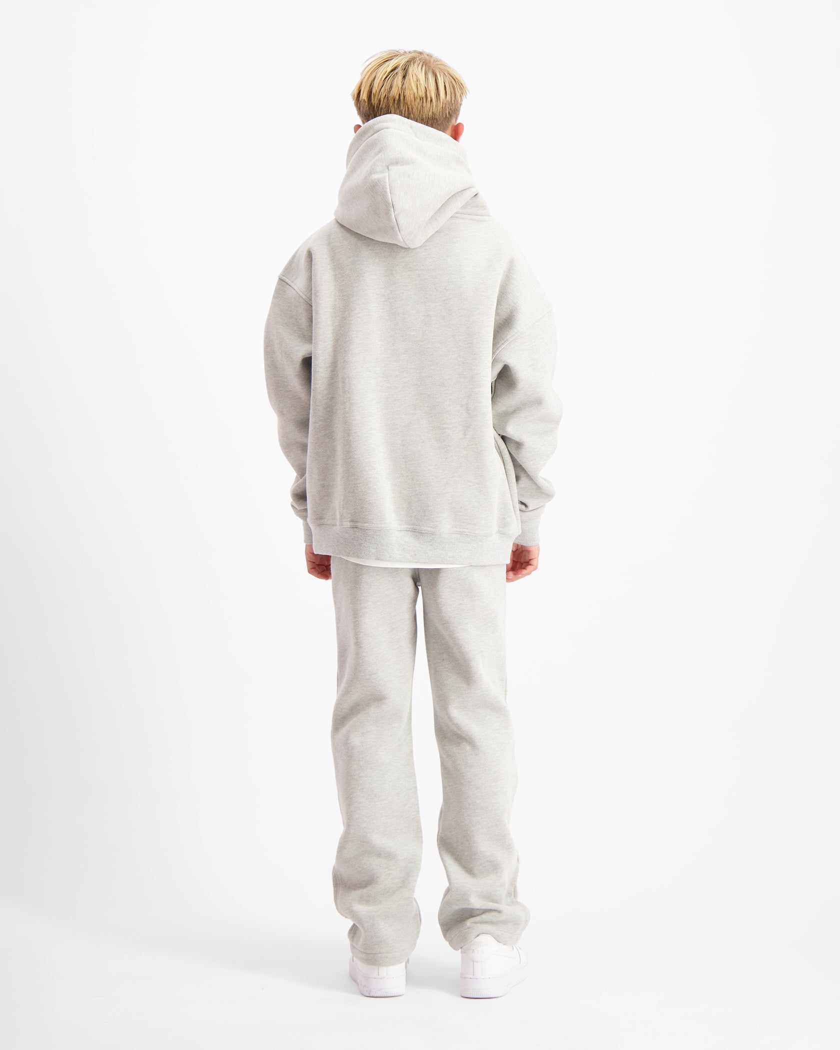 KIDS RIPPED MONOGRAM HOODIE | Grijs