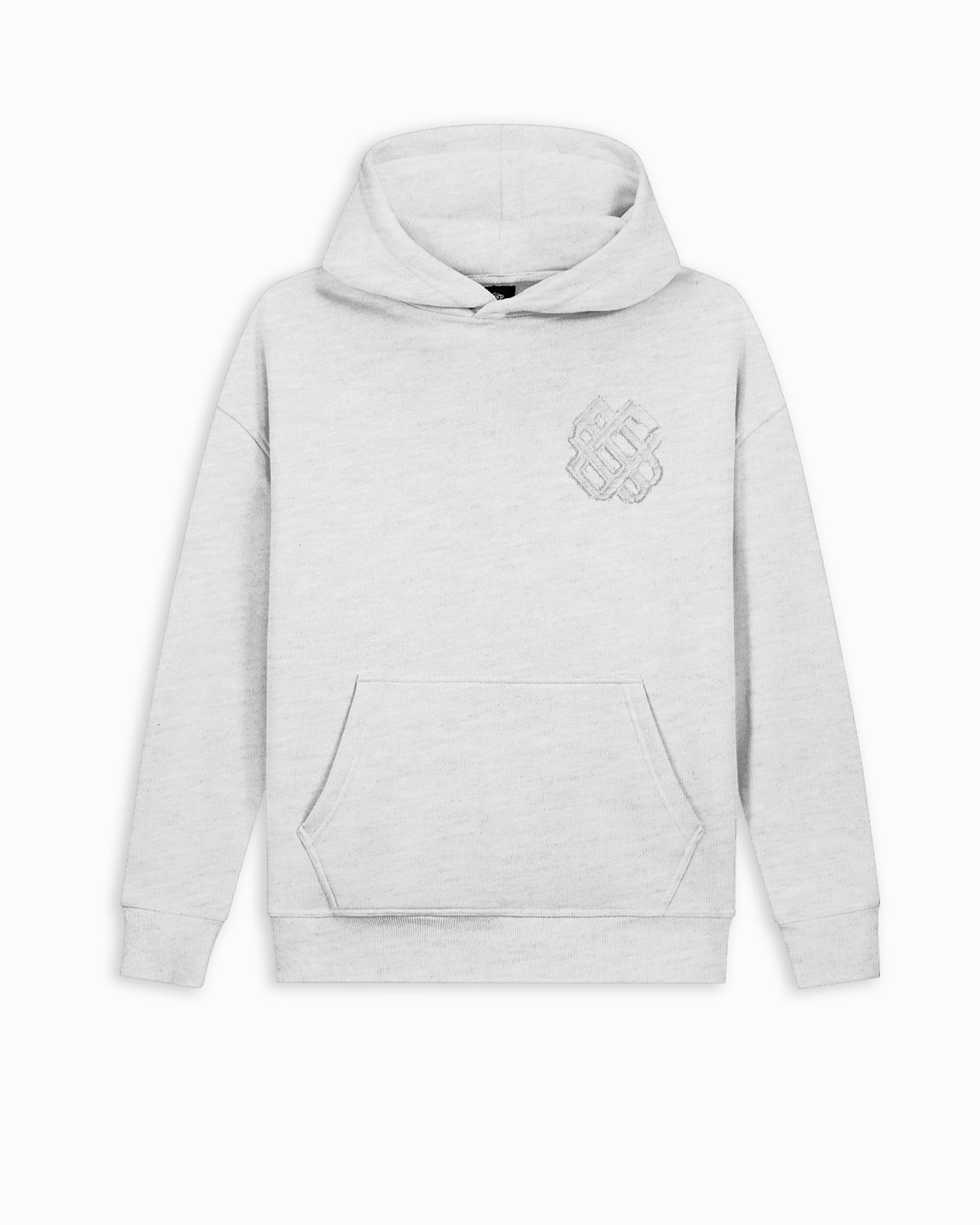 RIPPED MONOGRAM HOODIE | Grijs