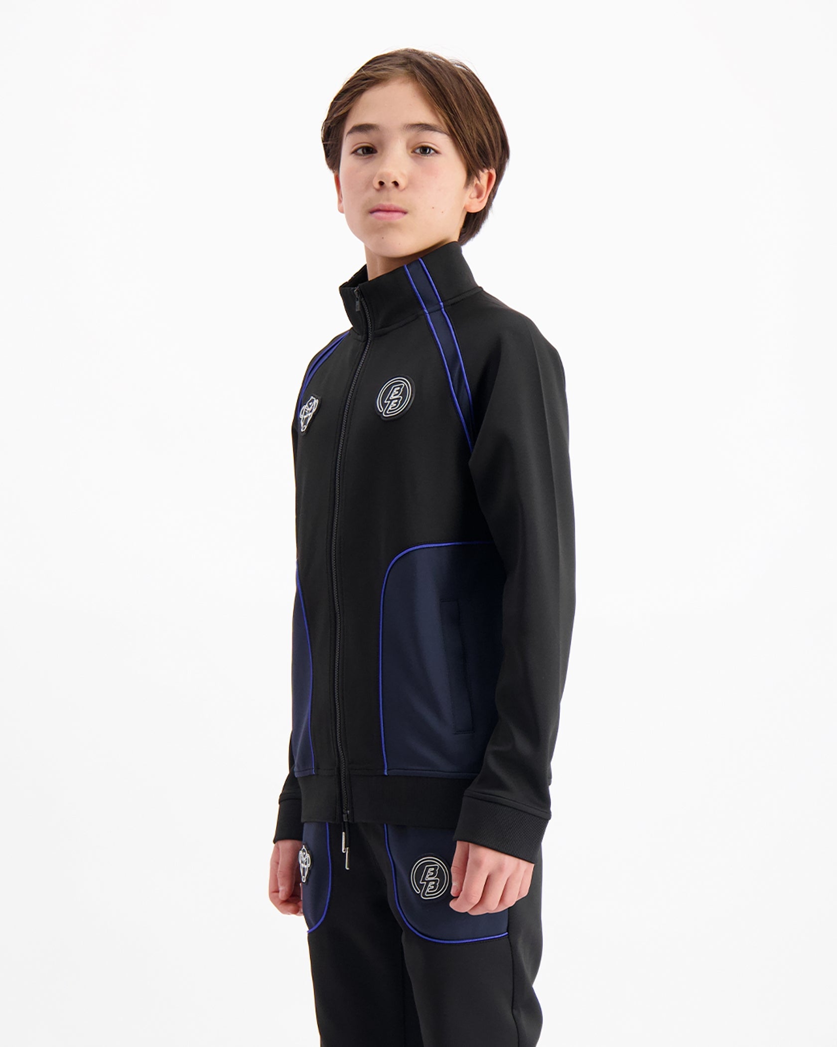 KIDS TEAR TRACKTOP | Zwart
