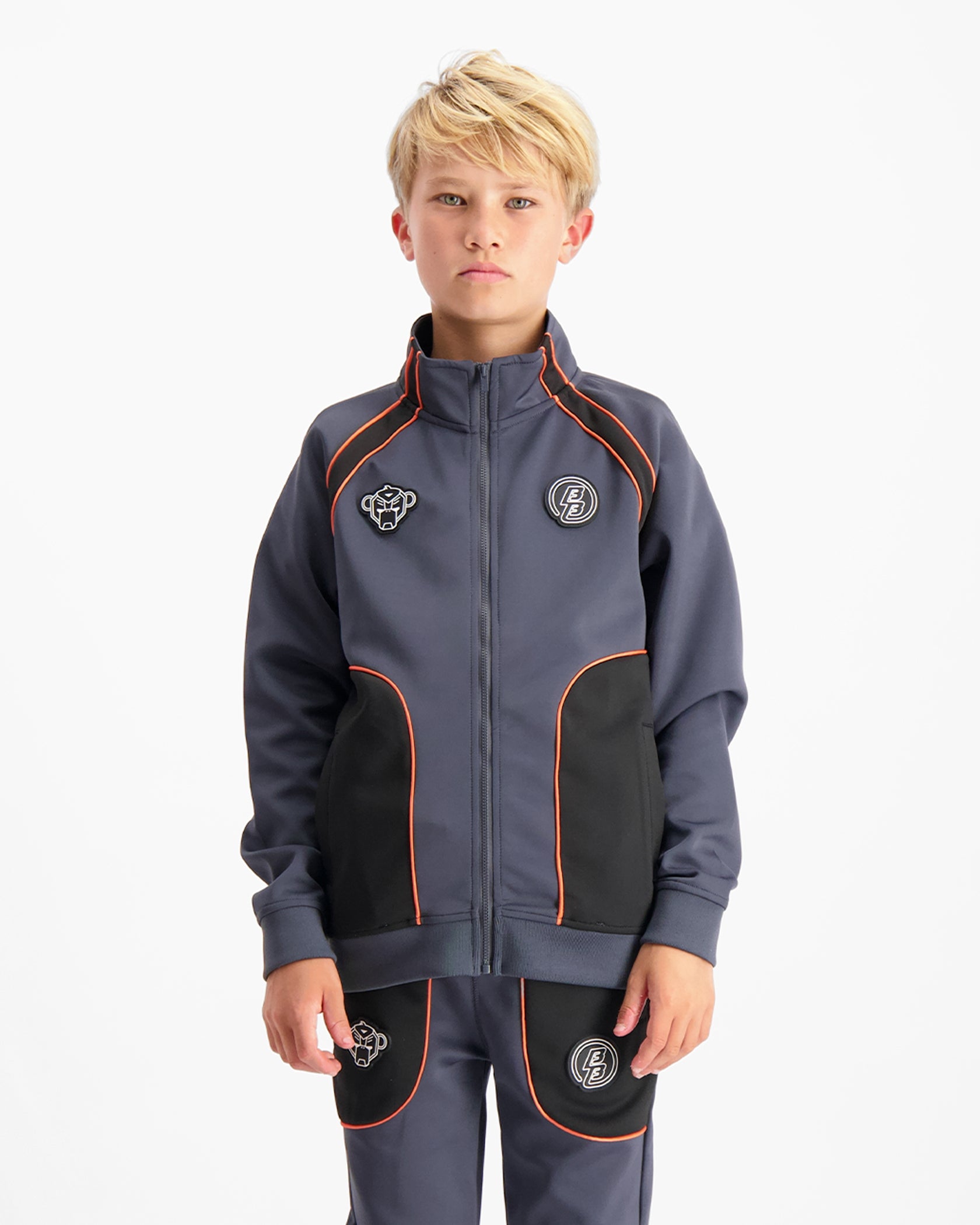 KIDS TEAR TRACKTOP | Charcoal
