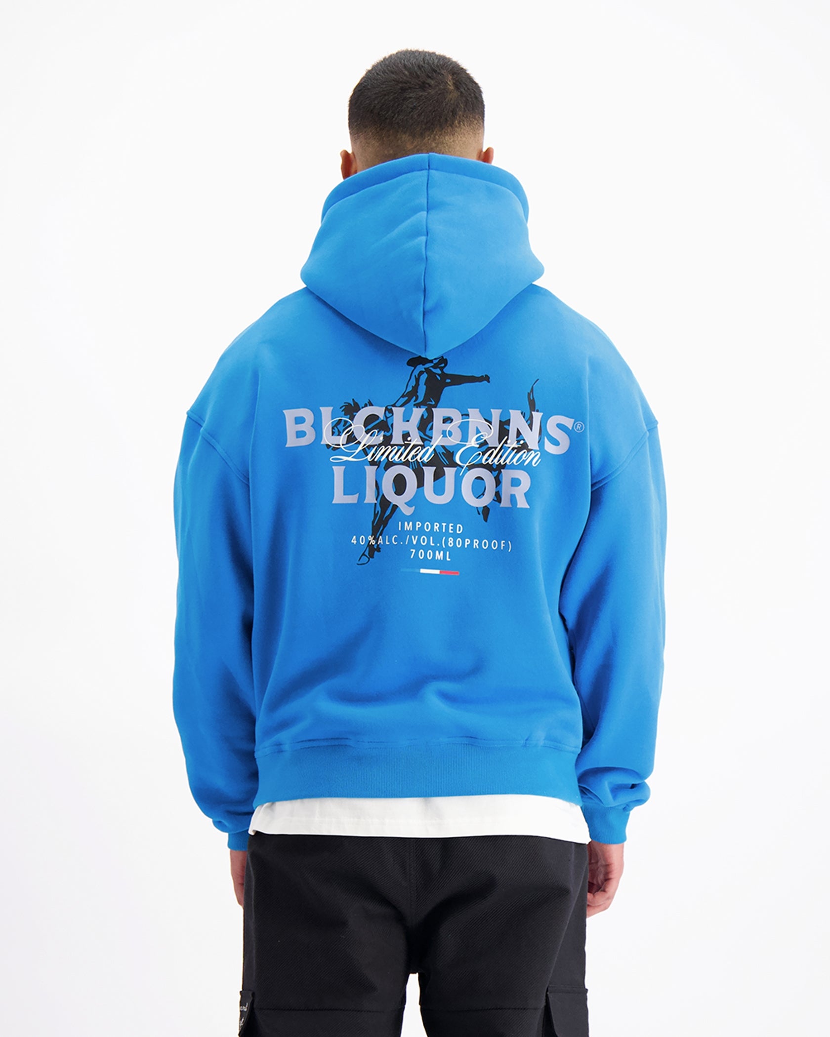 vloeibare hoodie blauw