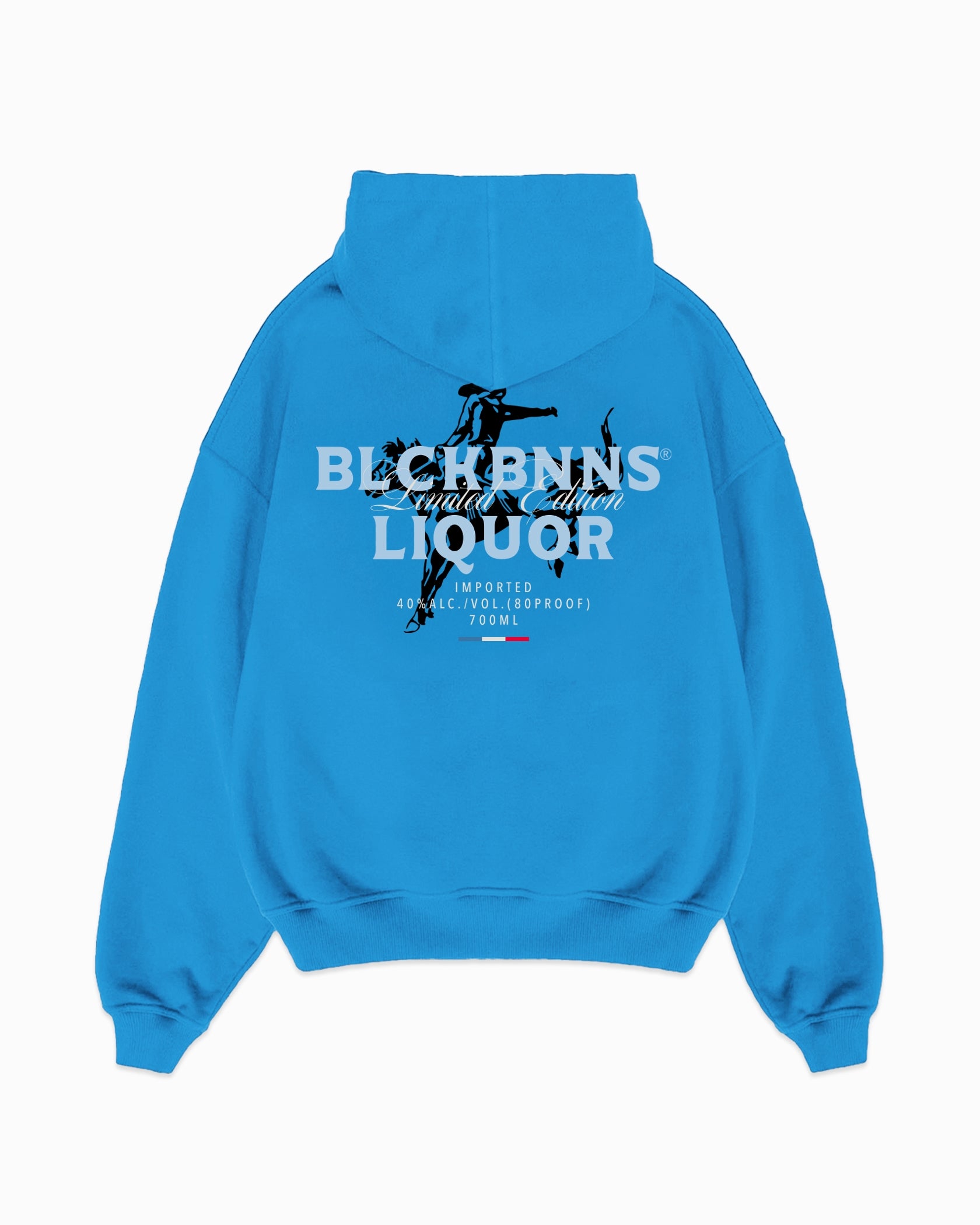 vloeibare hoodie blauw