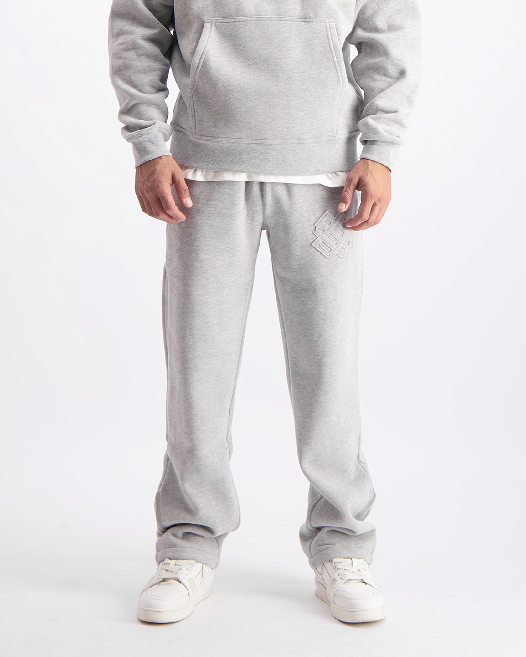 RIPPED MONOGRAM SWEATPANTS | Grijs