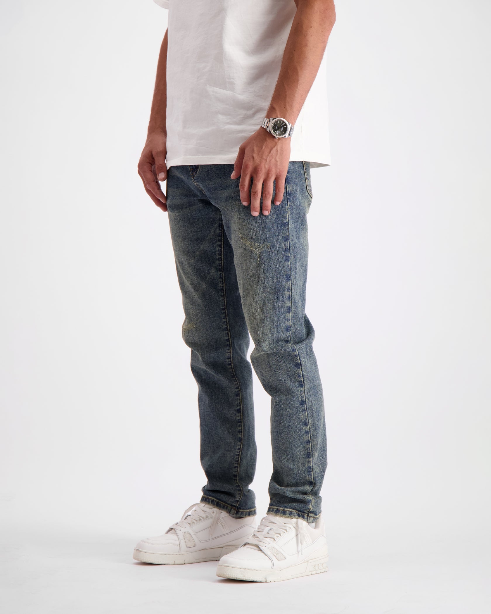 SOFT EDGE SLIM DENIM | Blauw