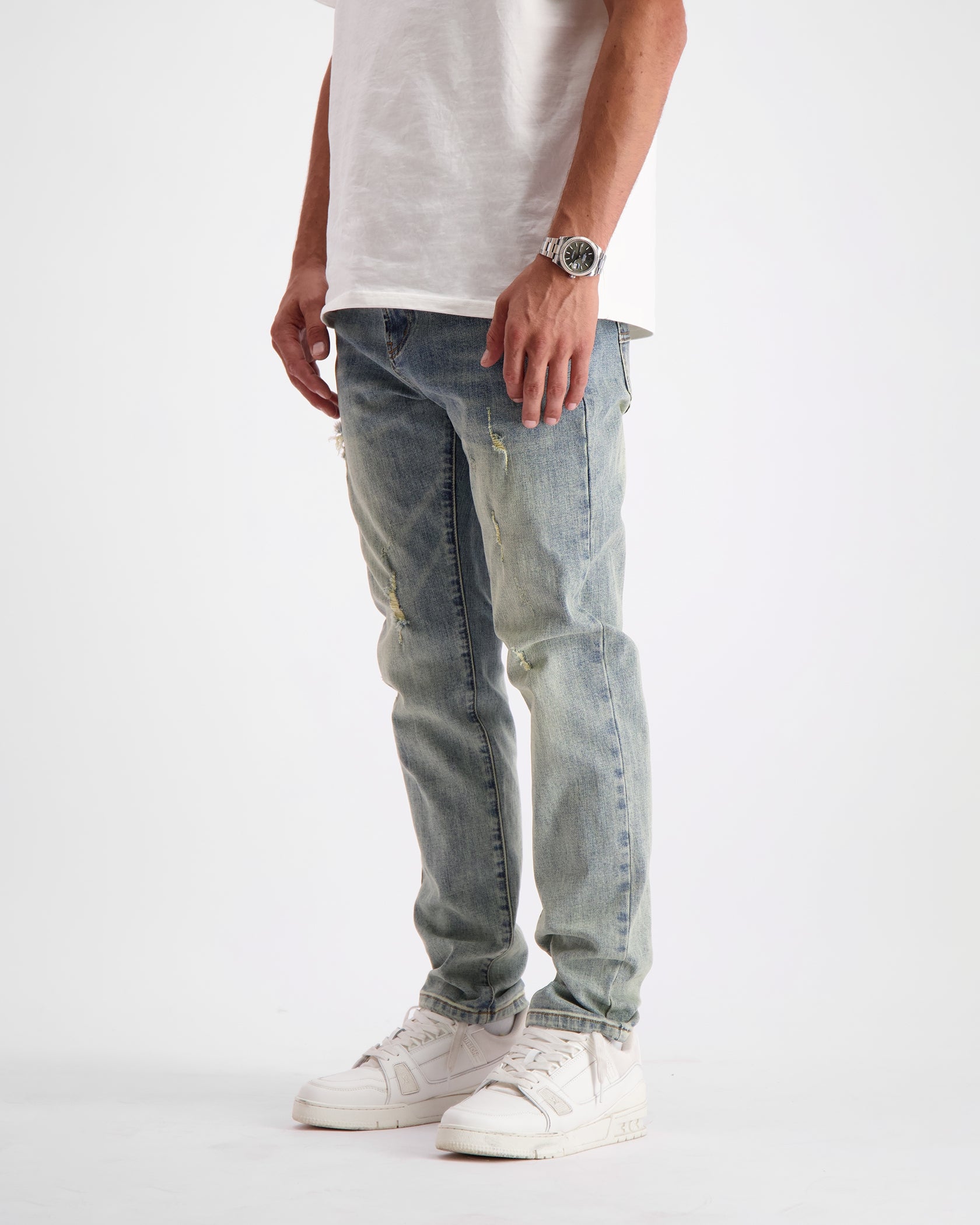 STRUCTURE SLIM DENIM | Blauw