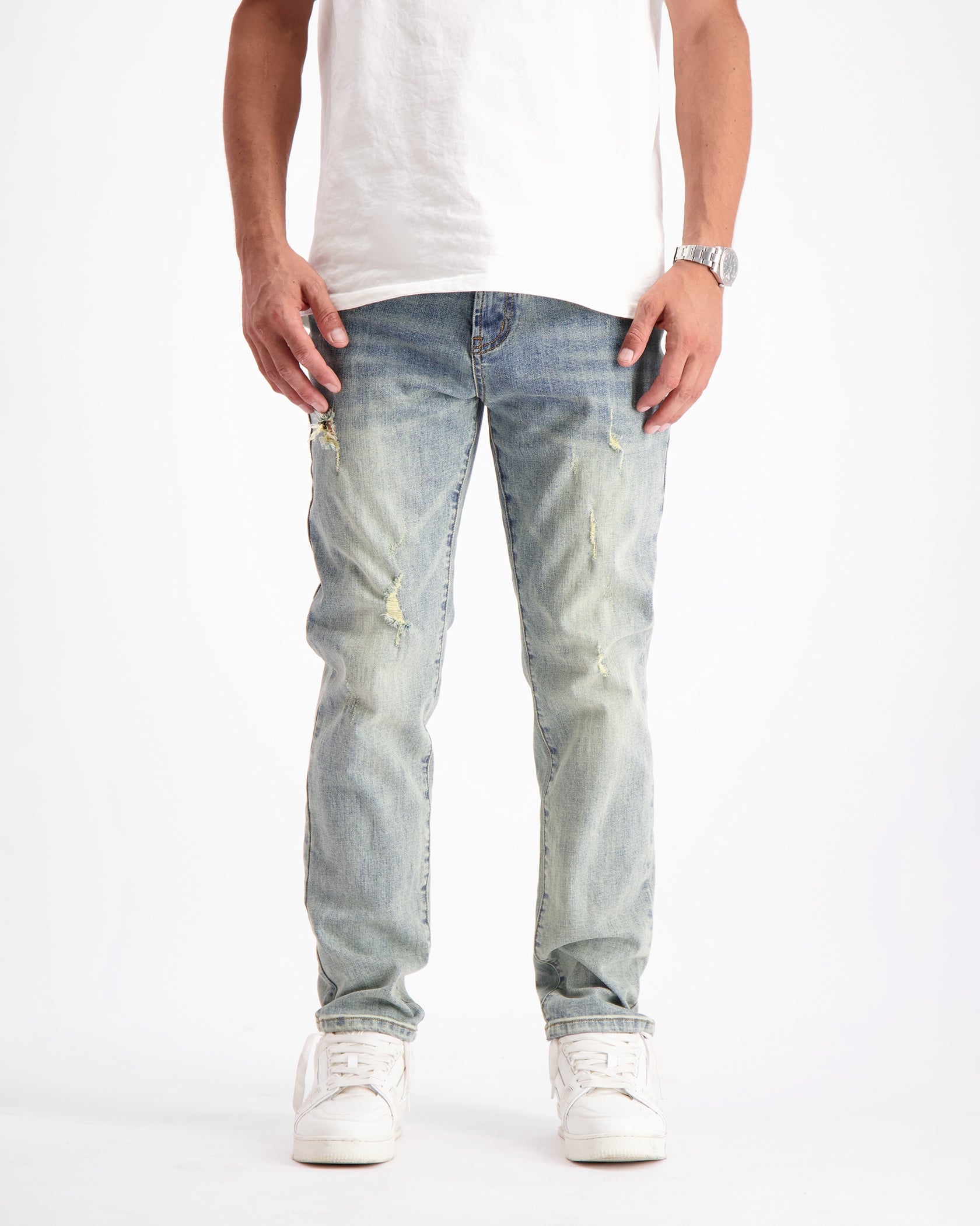 STRUCTURE SLIM DENIM | Blauw