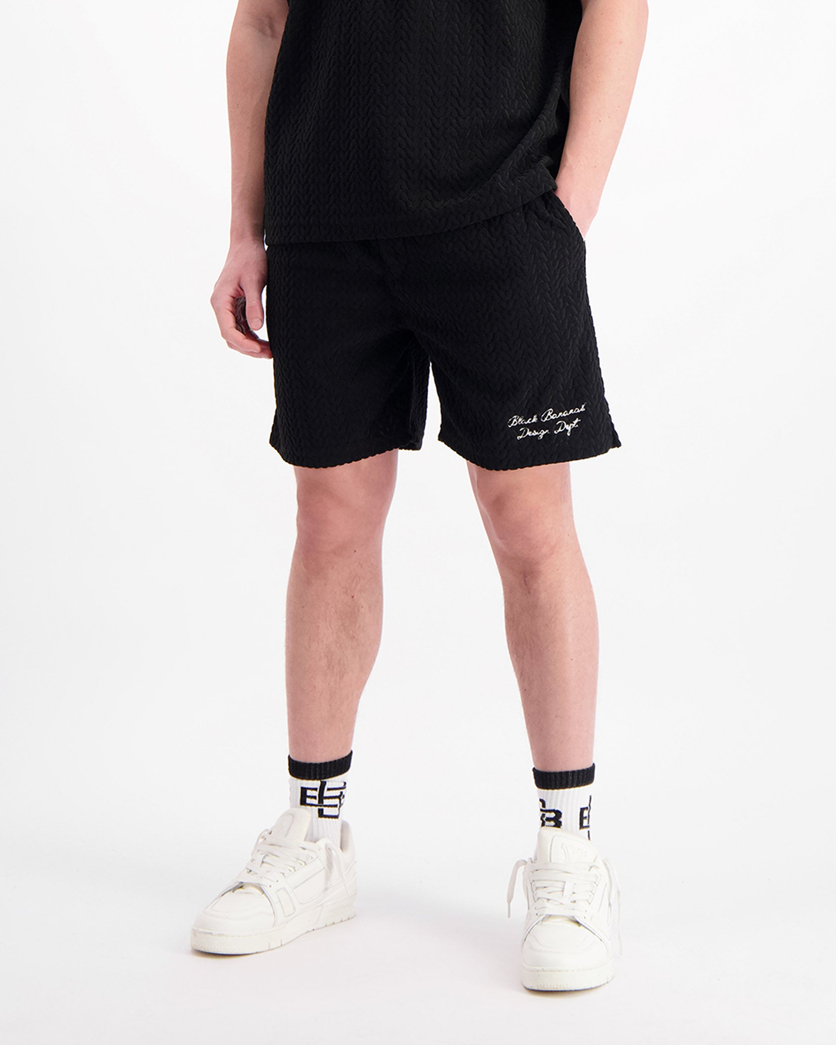 TERRY LOUNGE SHORTS | Zwart