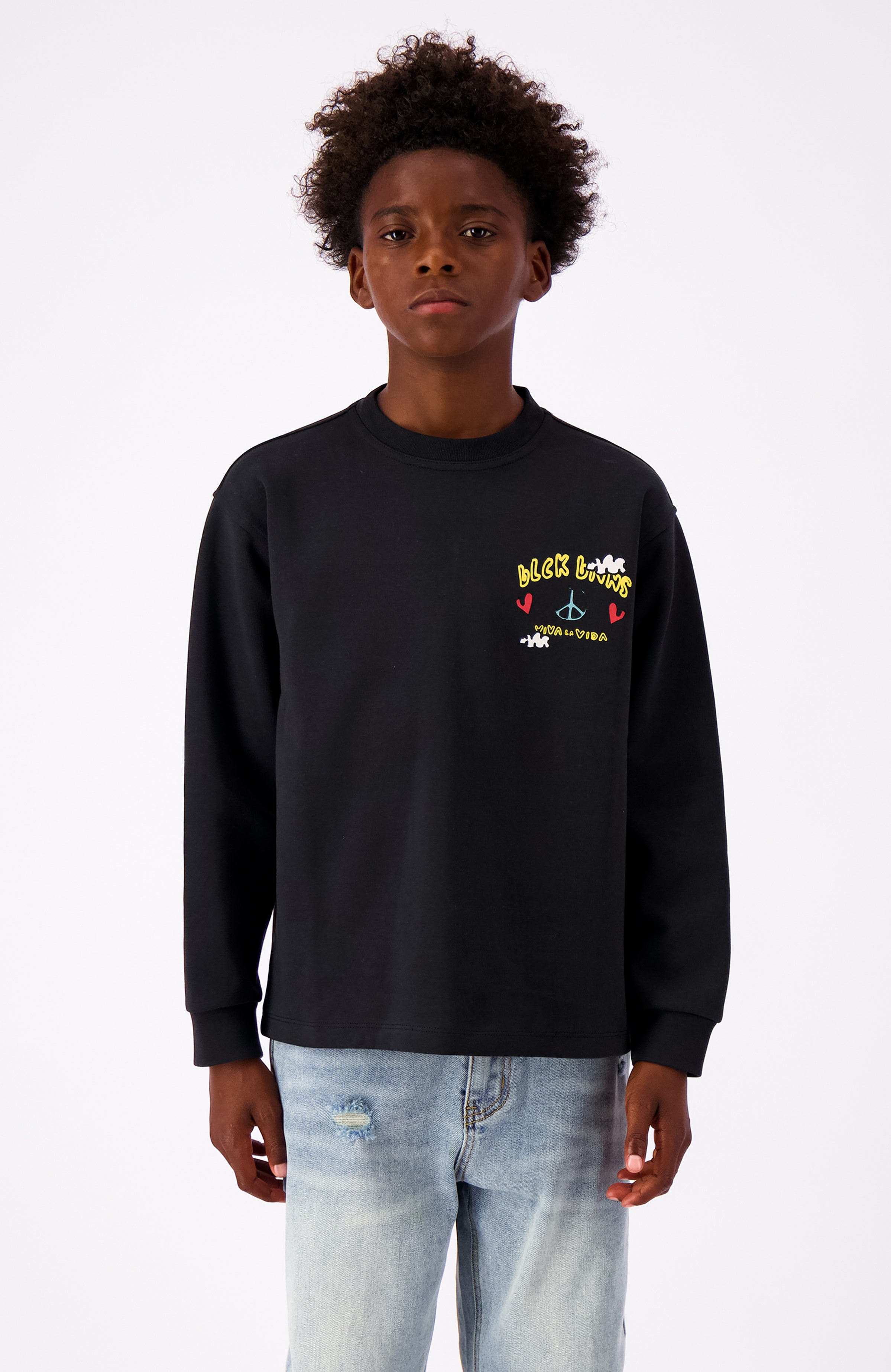 JR. CRAYON LANGSLEEVE | Zwart