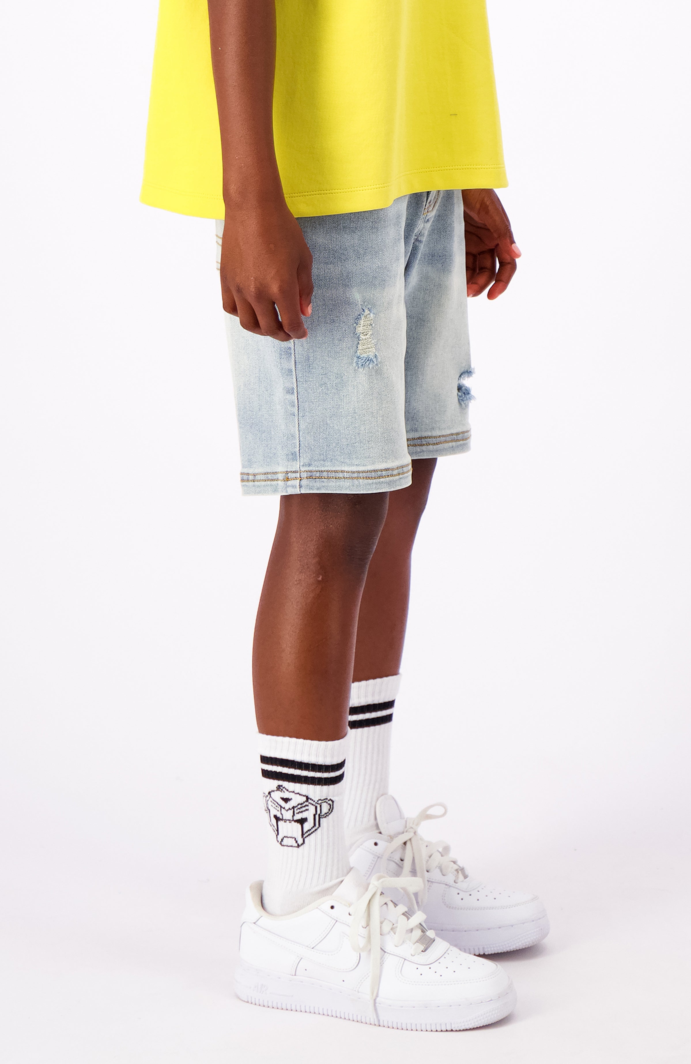 JR. STRAIGHT FIT DENIM SHORTS  Lichtblauw