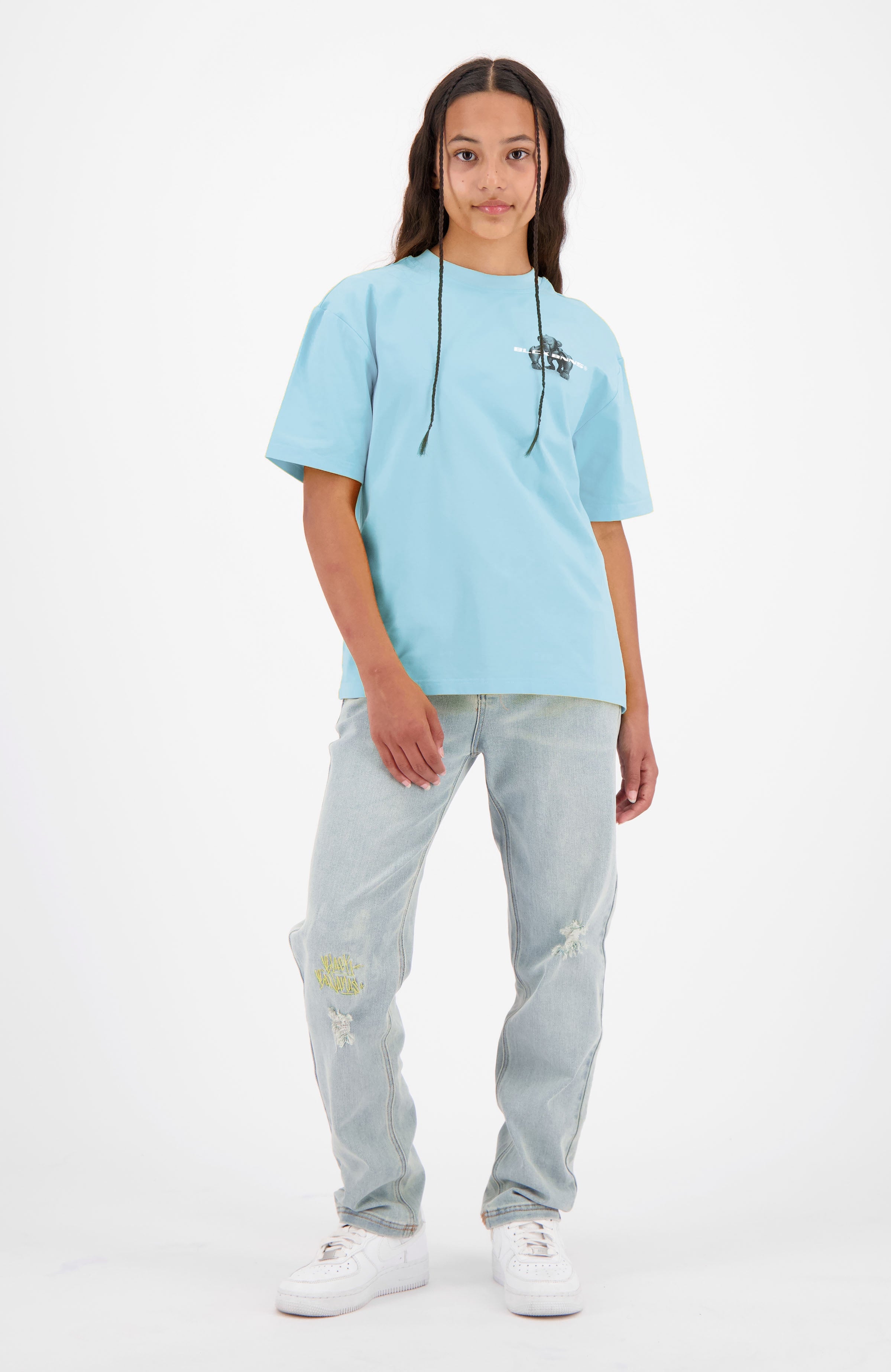 Black bananas shirt lichtblauw best sale