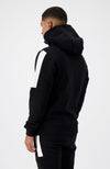 ANORAK STRIPE HOODIE | Zwart