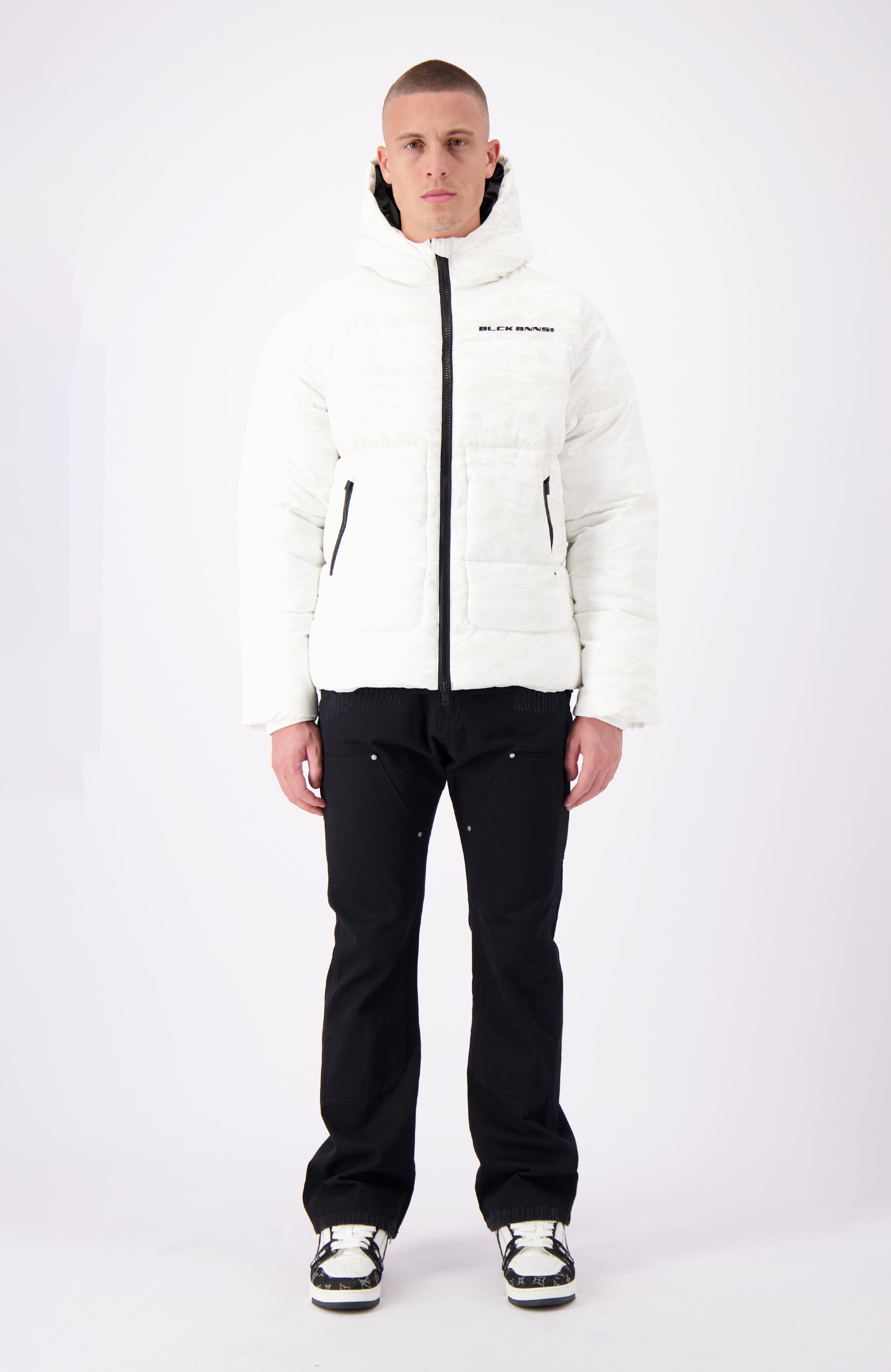 BLOCK FREEZE PUFFER JACKET | Wit