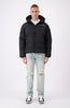 BLOCK PUFFER JACKET | Zwart