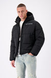 BLOCK PUFFER JACKET | Zwart