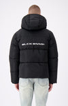 BLOCK PUFFER JACKET | Zwart