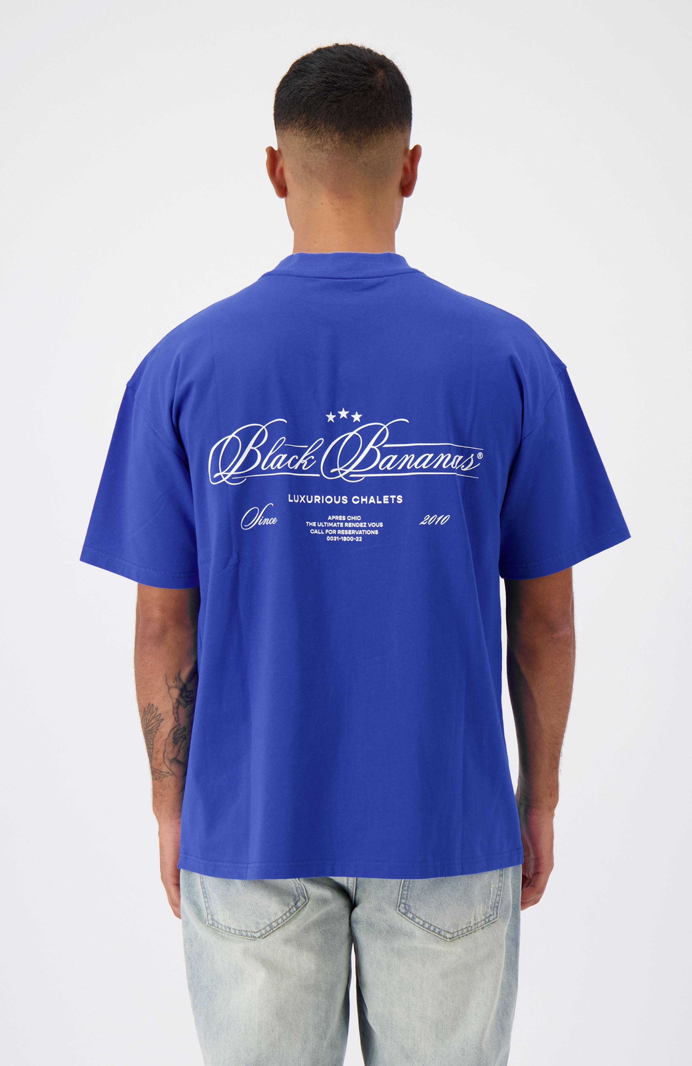 CALLIGRAFIE T-SHIRT | Kobaltblauw