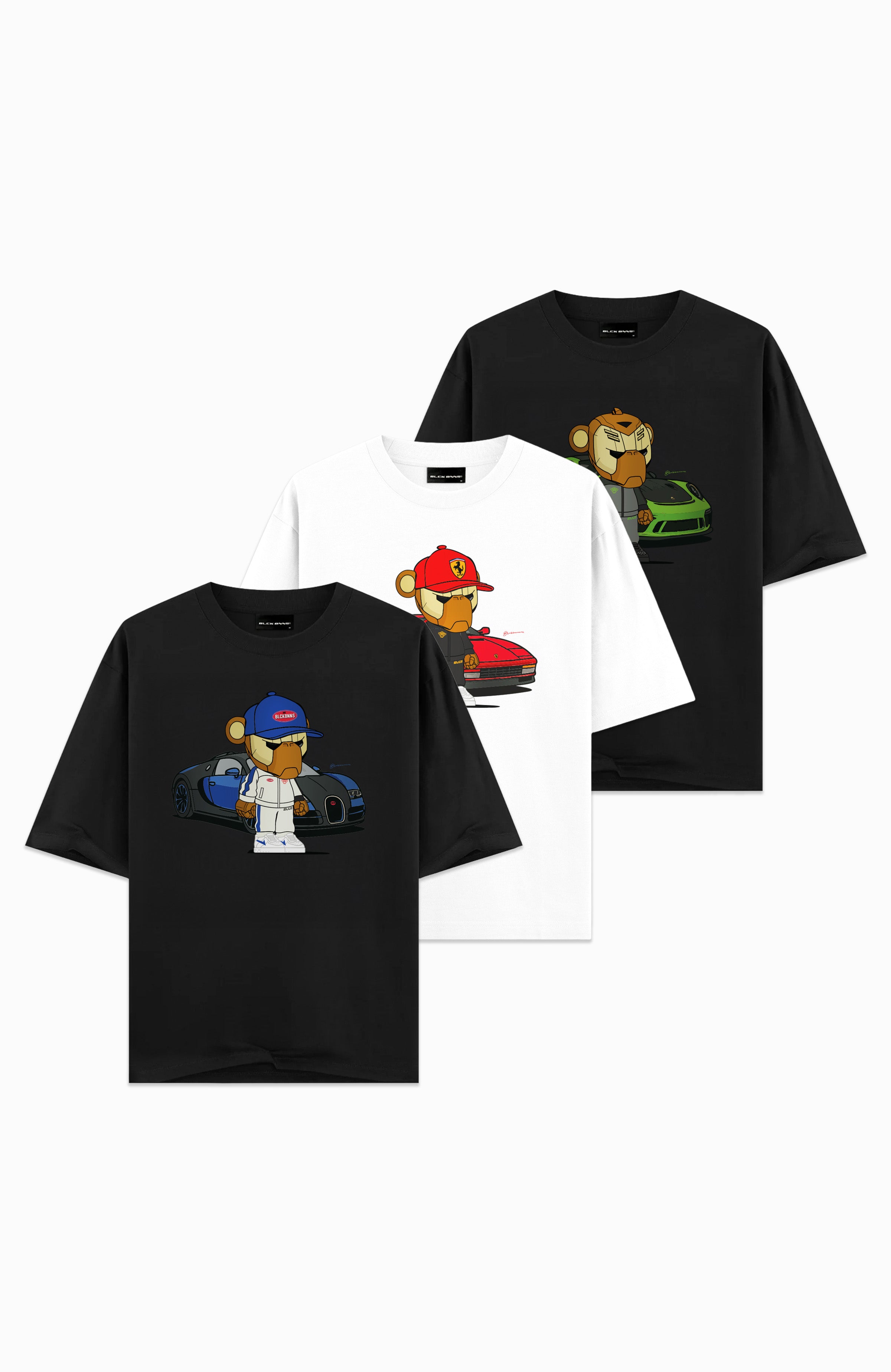 3 PAK - KINDEREN SPEED MONKEYS T-SHIRTS