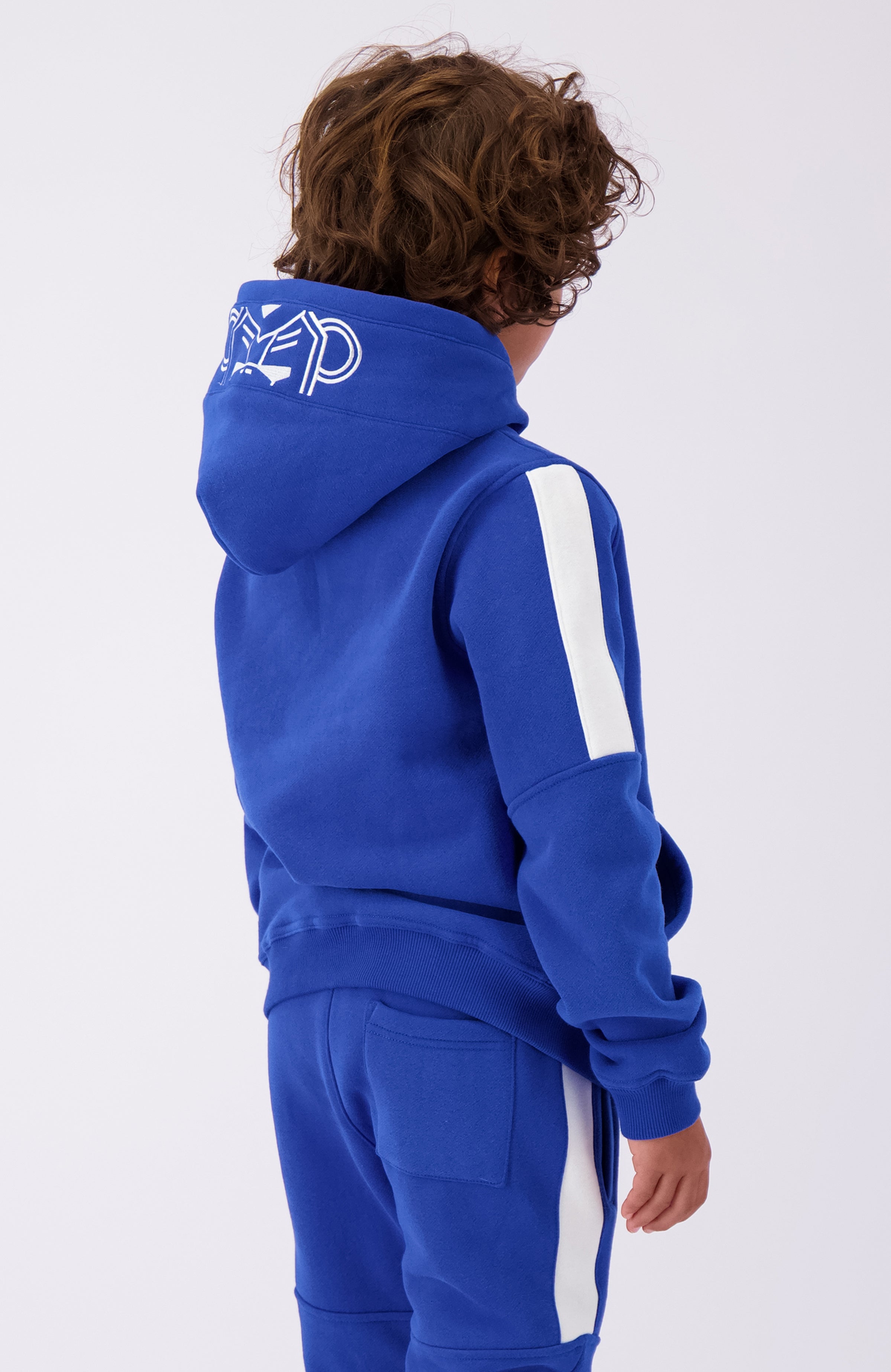 JR STRIPE HOODY | Blauw