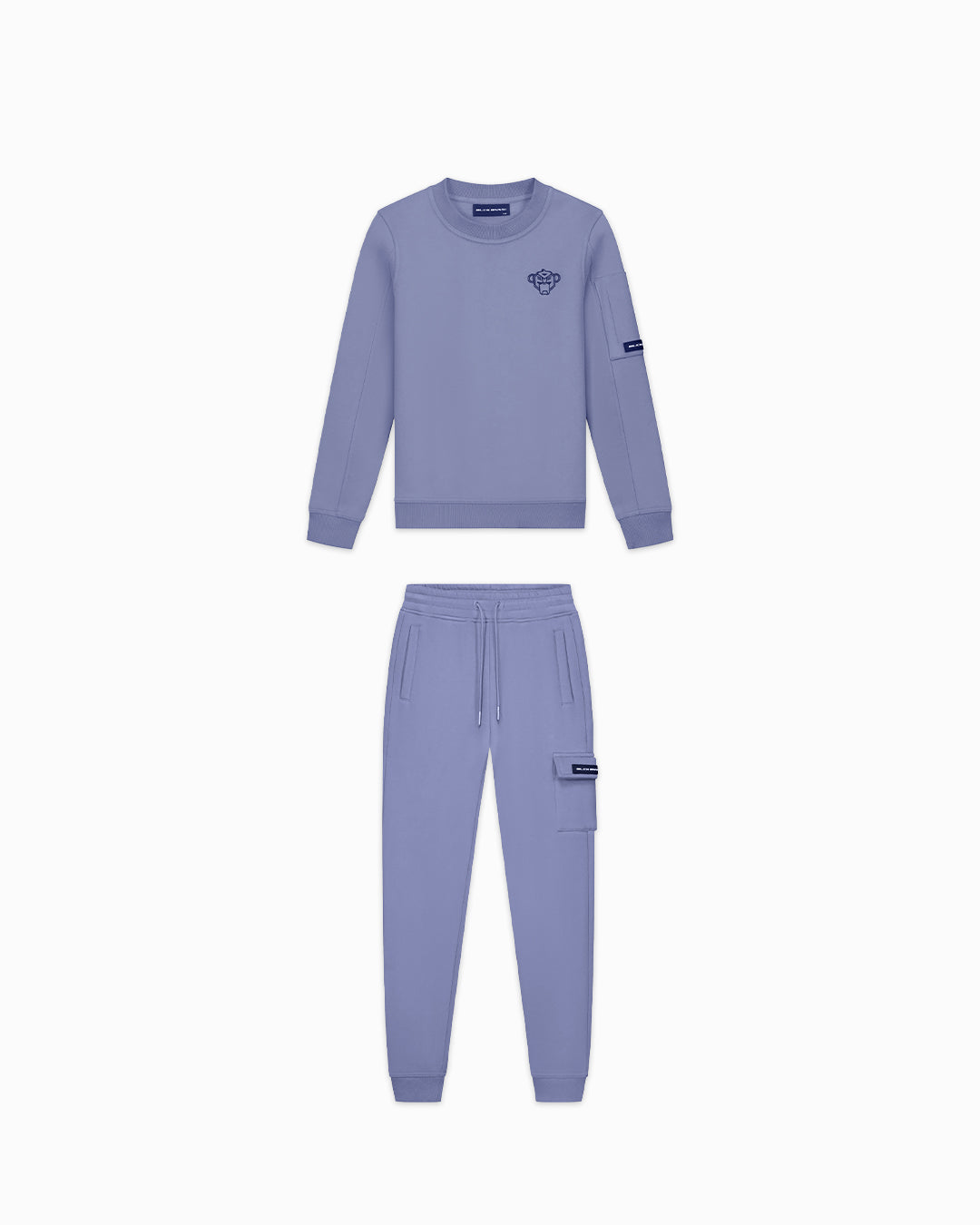 KIDS PLATE SWEATER SET | Blauw