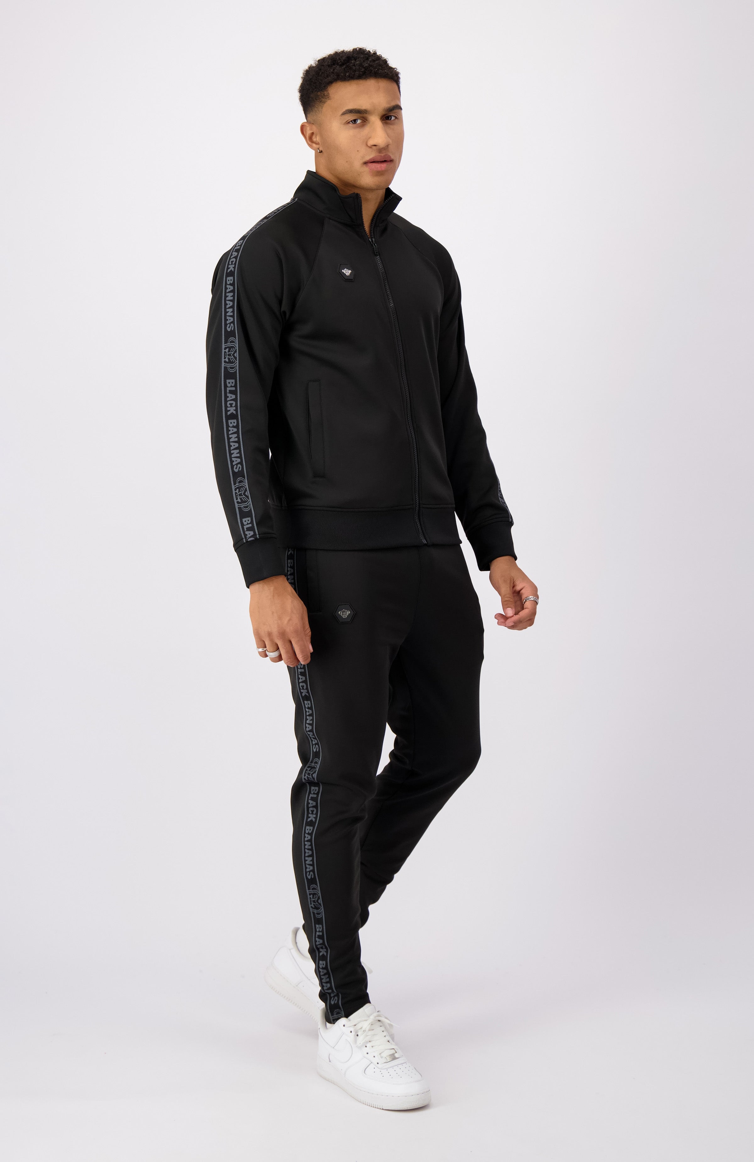 TAPED TRACKTOP | Zwart