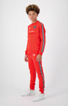 JR. TAPED TRACKPANTS | Neon Rood