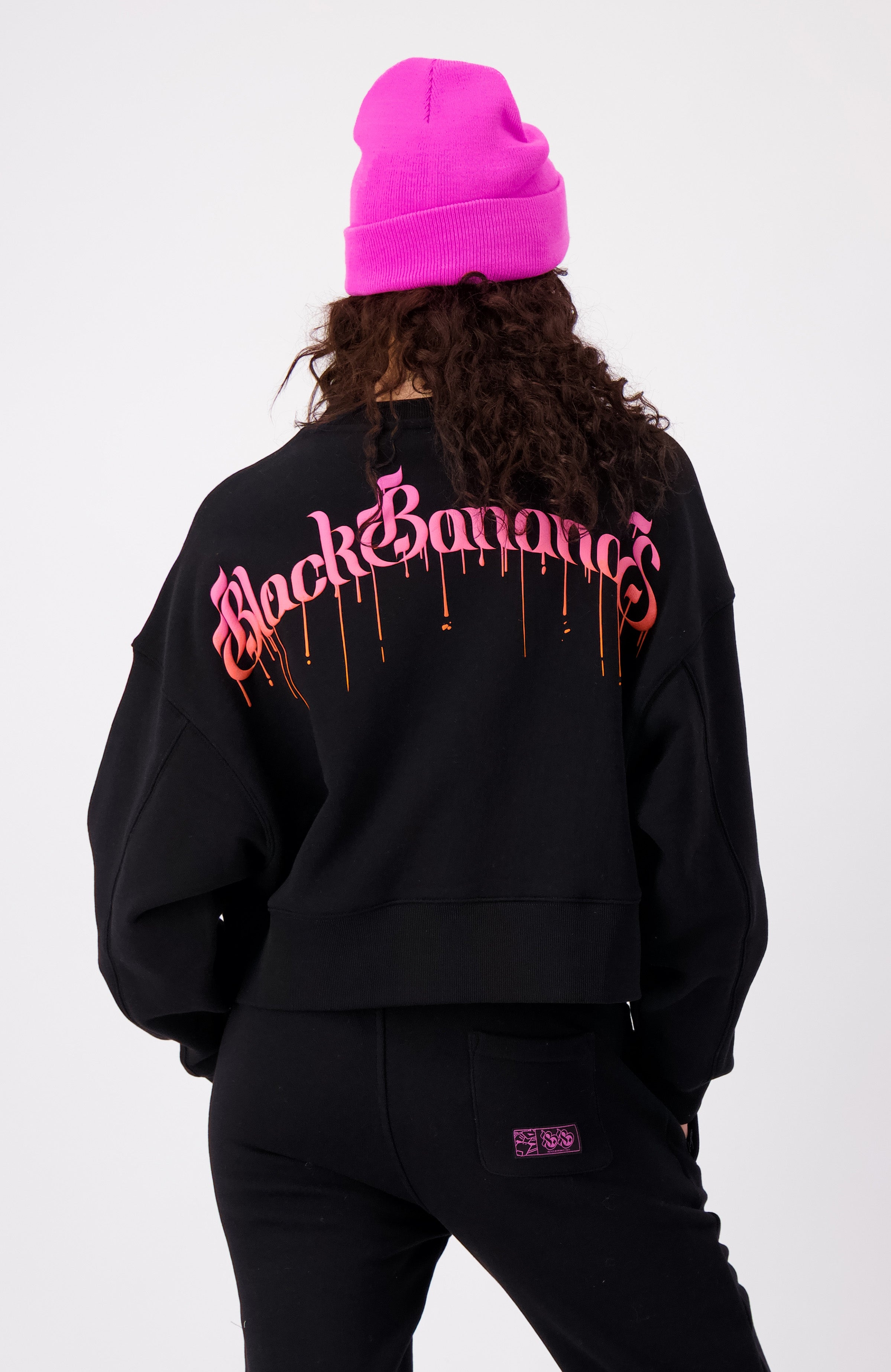 DRIPPING CREWNECK SWEATER | Zwart