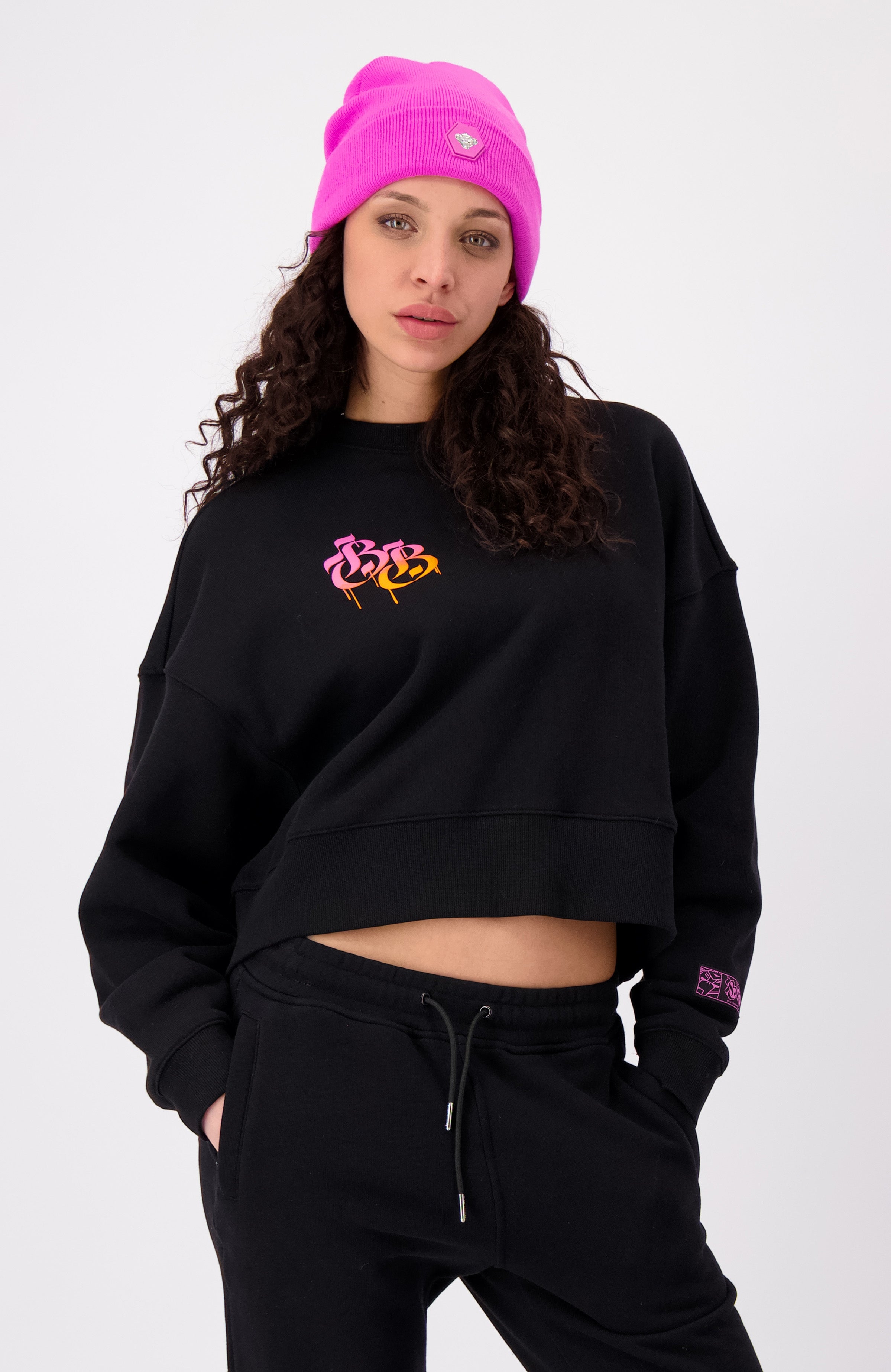 DRIPPING CREWNECK SWEATER | Zwart