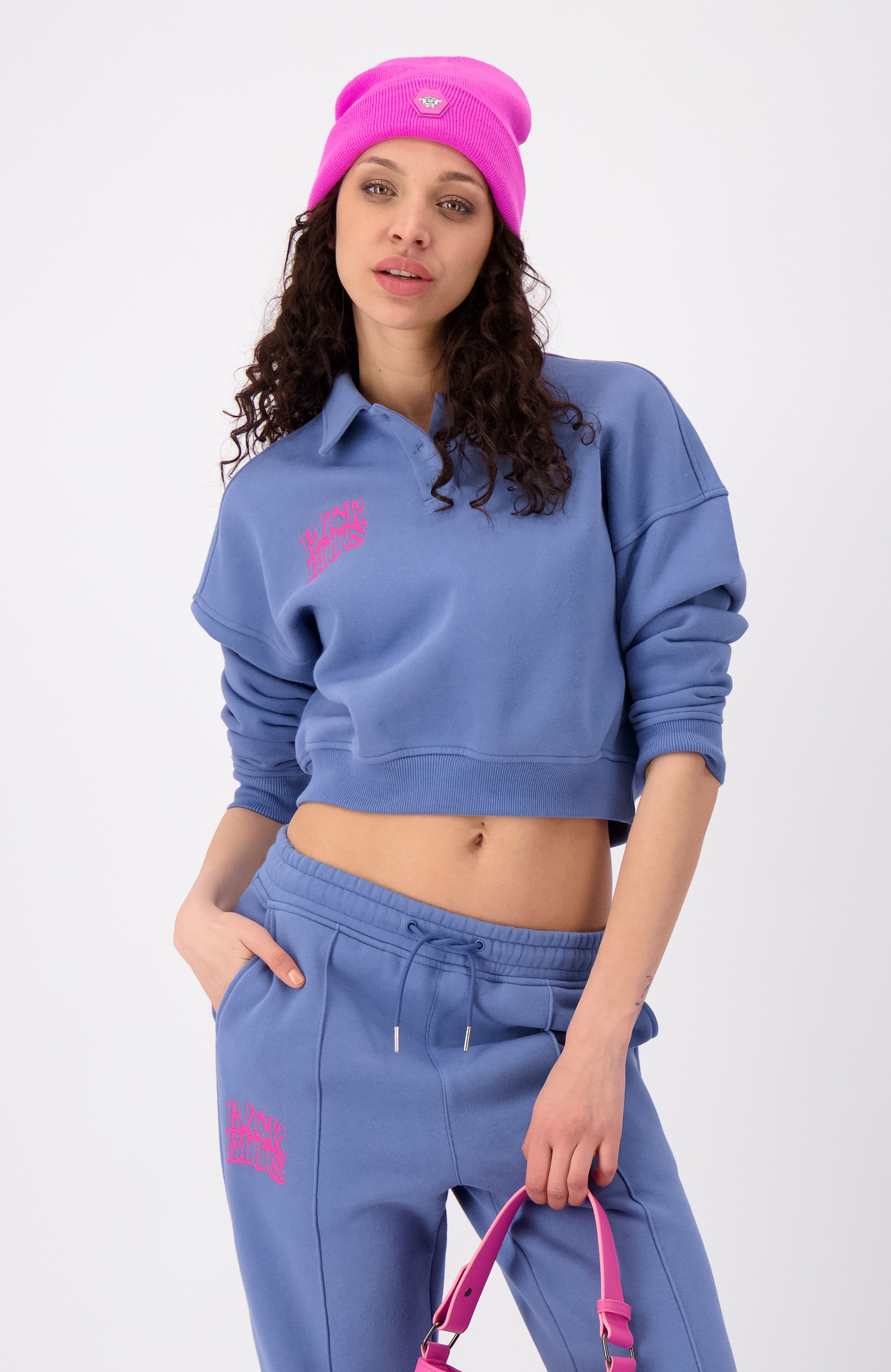EASE POLO SWEATER | Blauw