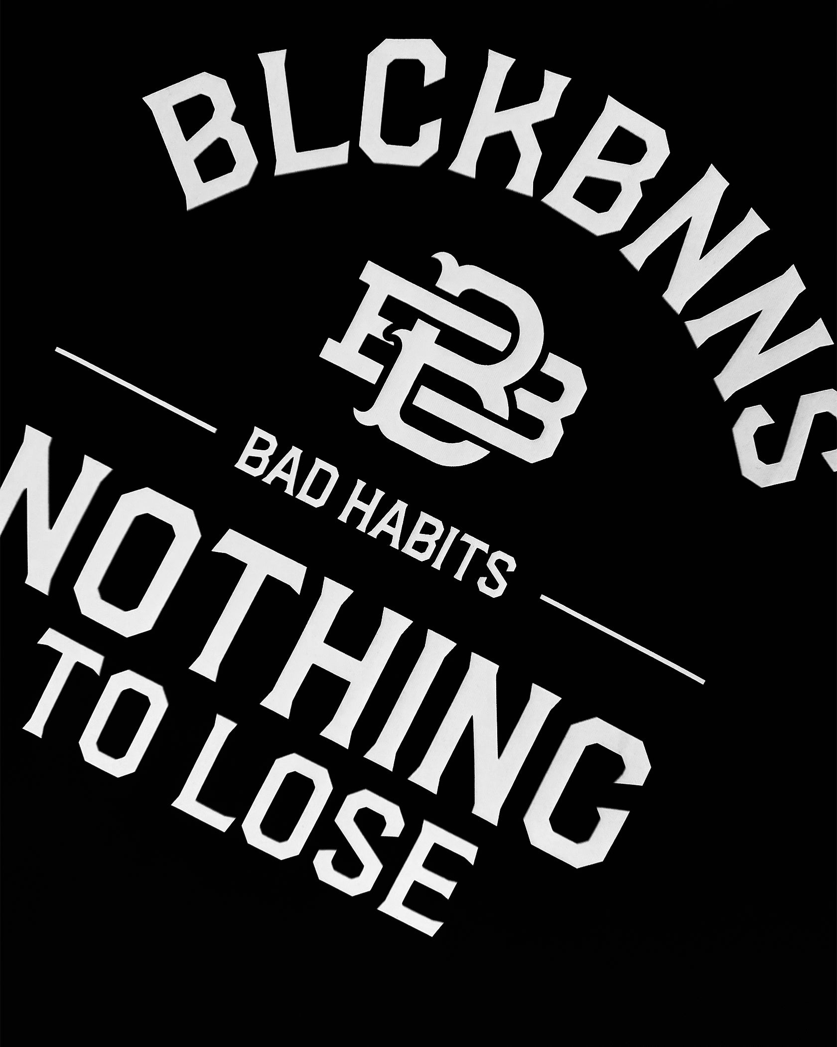 BAD HABITS T-SHIRT | Zwart